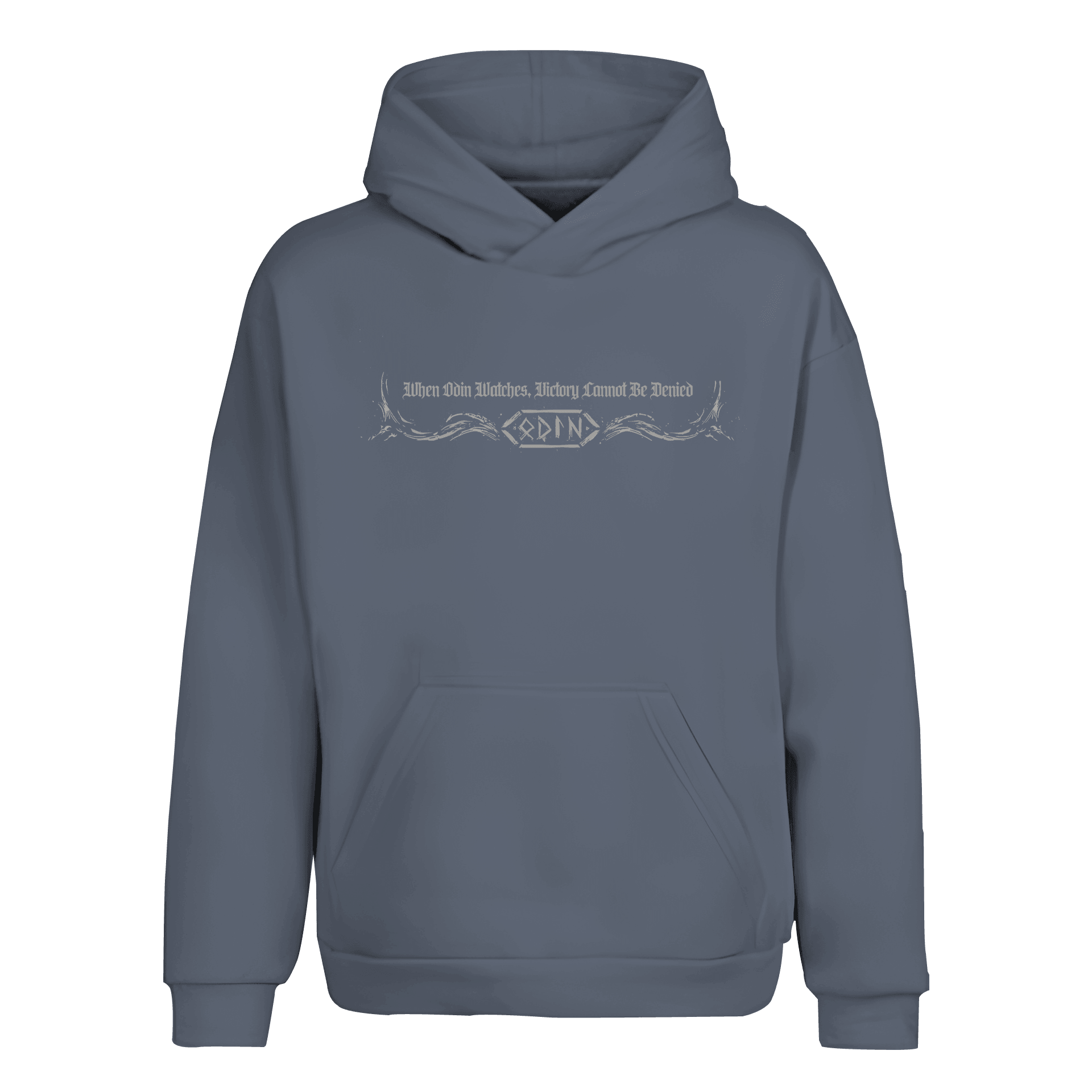  When Odin watches, victory cannot be denied   Ön Ve Arka Baskılı Nordic  (Unisex Hoodie)