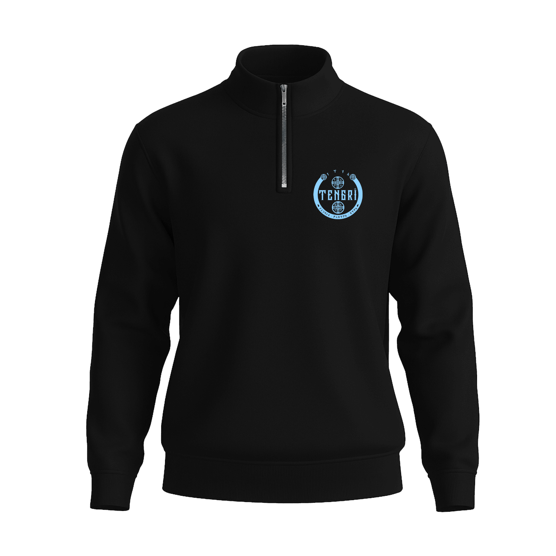 Tengri II  Ön Ve Arka  Baskılı (Unisex Yarım Fermuarlı Sweat)