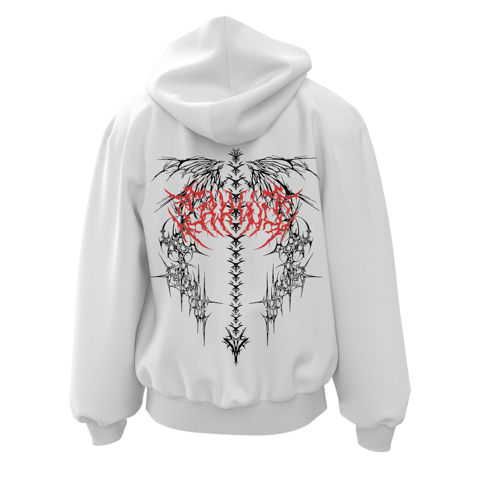 Vertebrae of Damnation   Ön ve Arka Baskılı  (Unisex Fermuarlı Hoodie )
