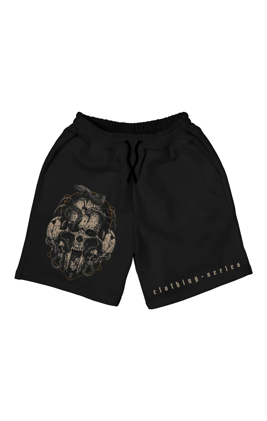 Skull Snake  Baskılı  (XS BEDEN  Siyah  Şort  TEK Beden Outlet Ürün)