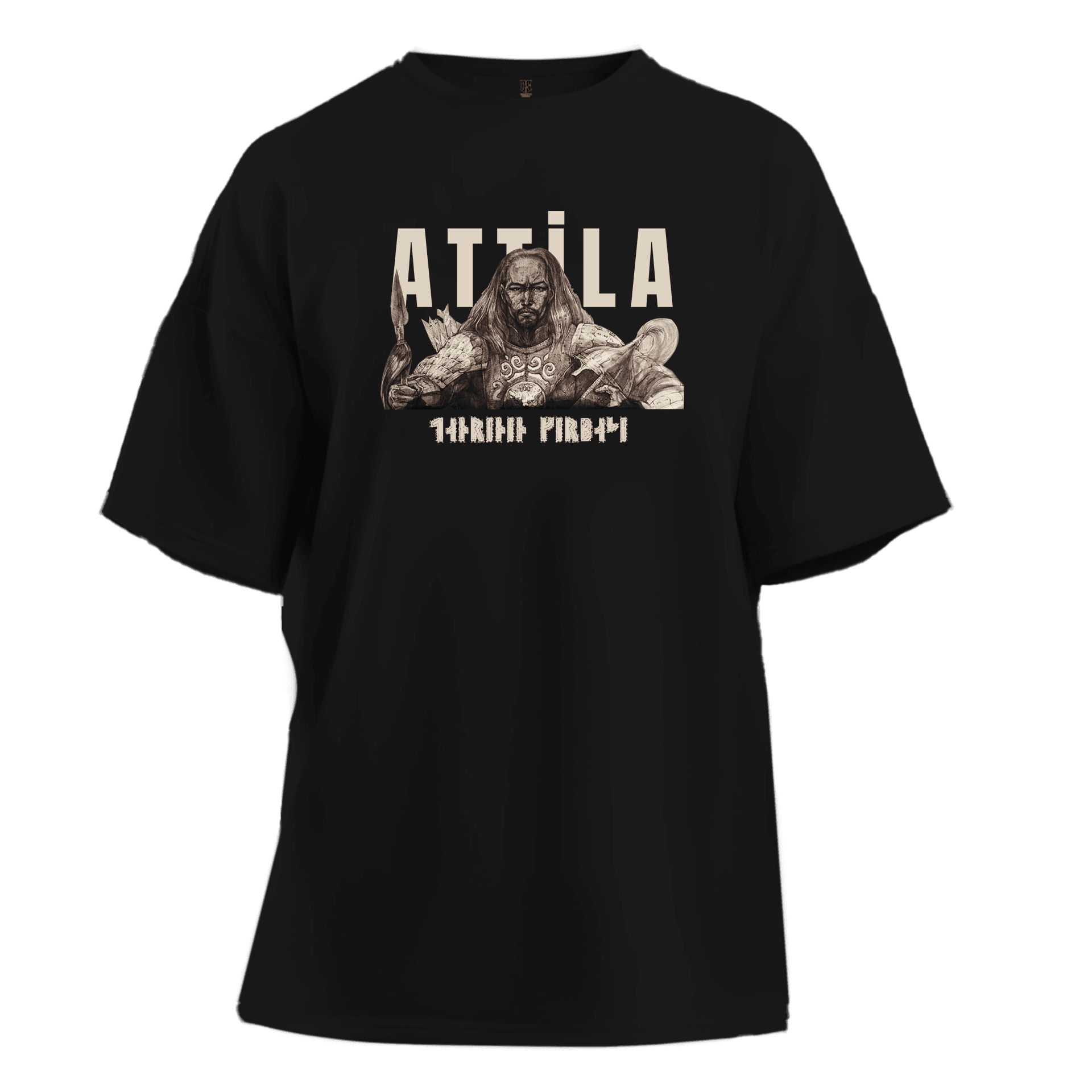 Tanrı'nın Kırbacı Attila Ön Baskılı   (Unisex Tişört)
