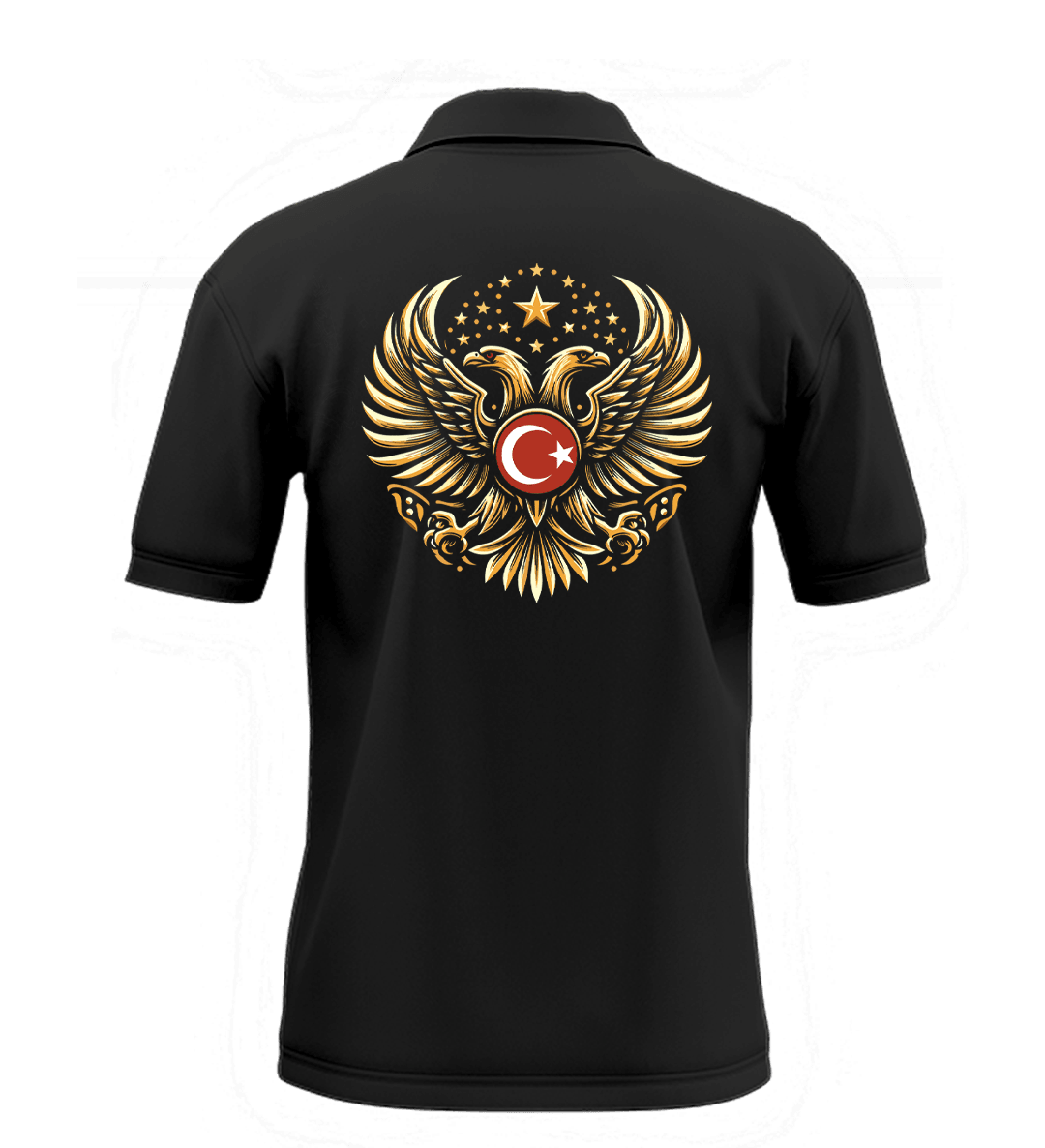 Türk Kartalı  Ön ve Arka  Baskılı Türk Serisi (Unisex Polo Yaka)