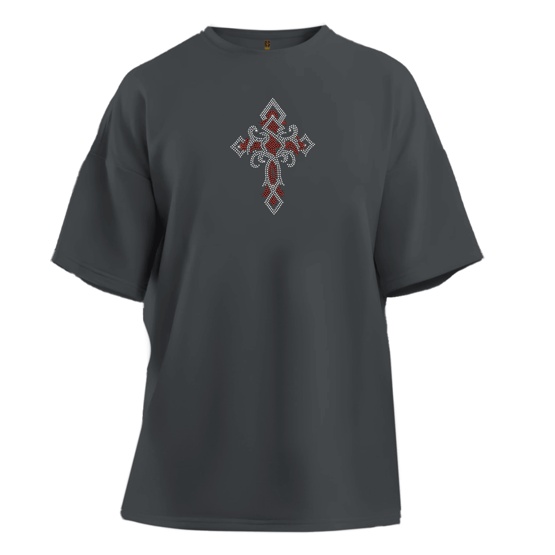 Diamond  Cross Gothic  Series Ön  Taş Baskılı (Unisex Tişört )