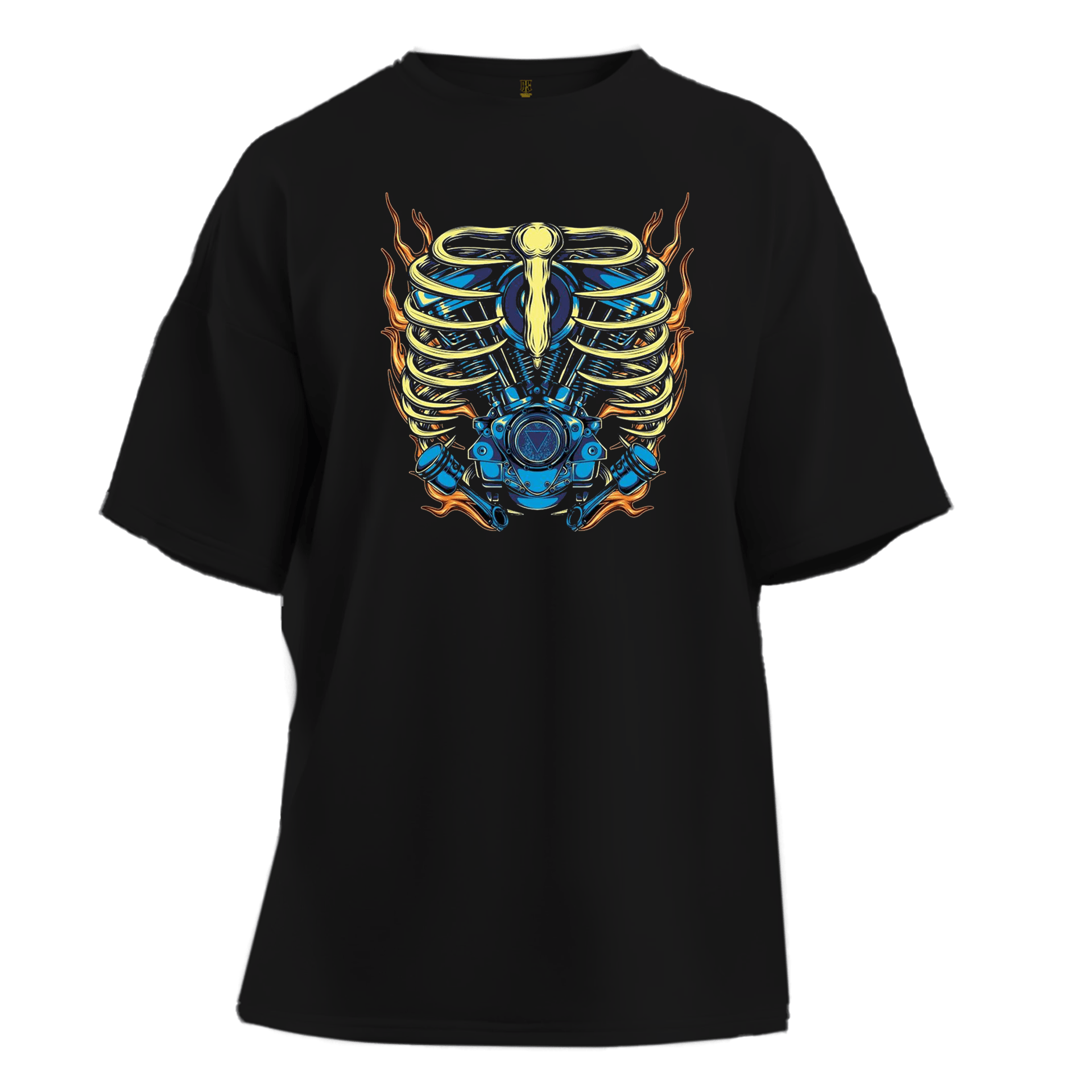  Rib Cage   Ön Baskılı Moto  Series(Unisex Tişört )