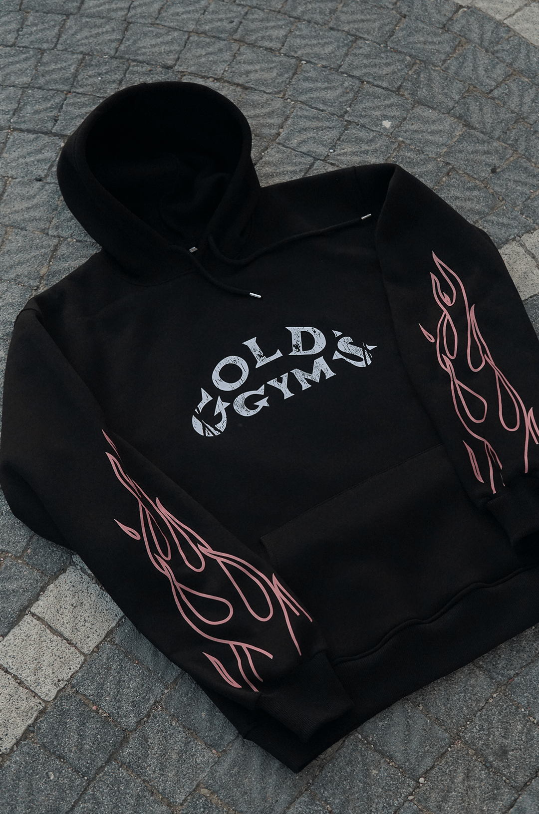 Gold's Gym  Spor Series Ön Arka ve Kol Baskılı (Unisex Hoodie)