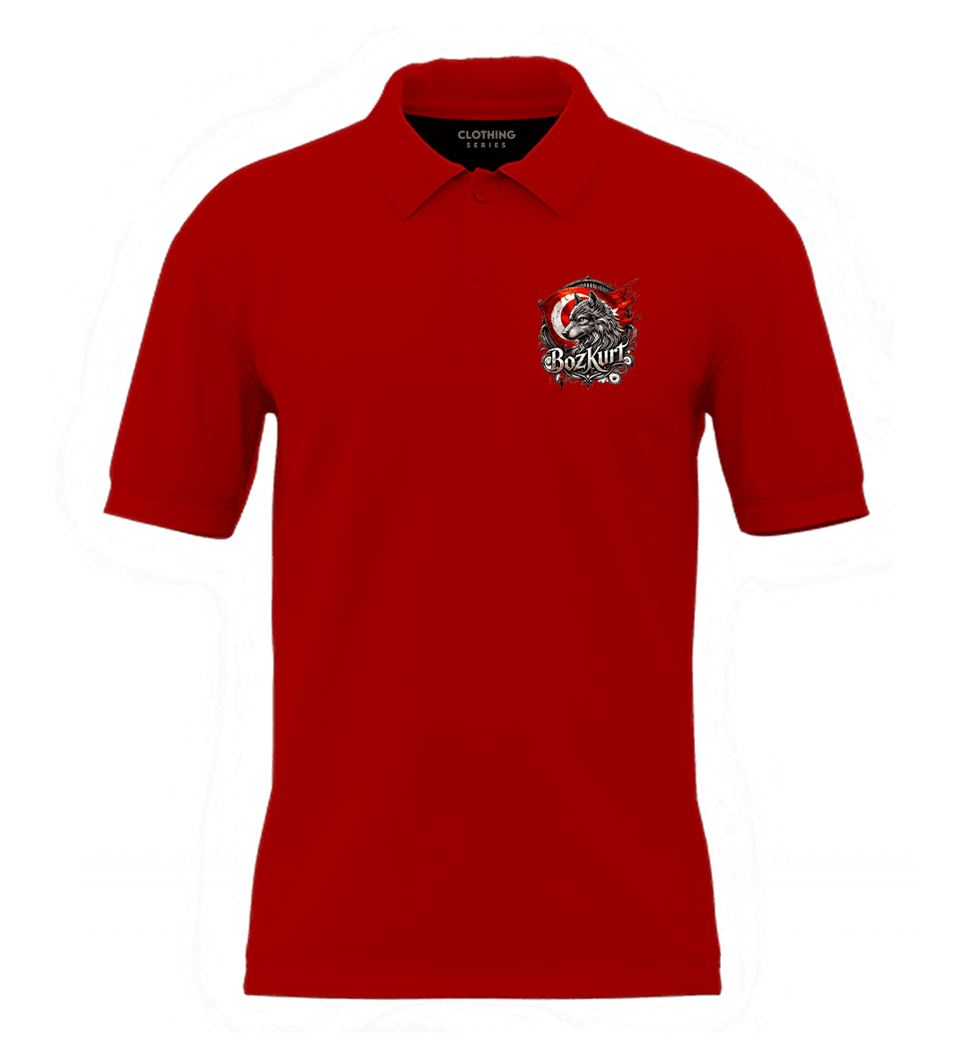 Bozkurt V Ön  Baskılı (Unisex Polo Yaka)