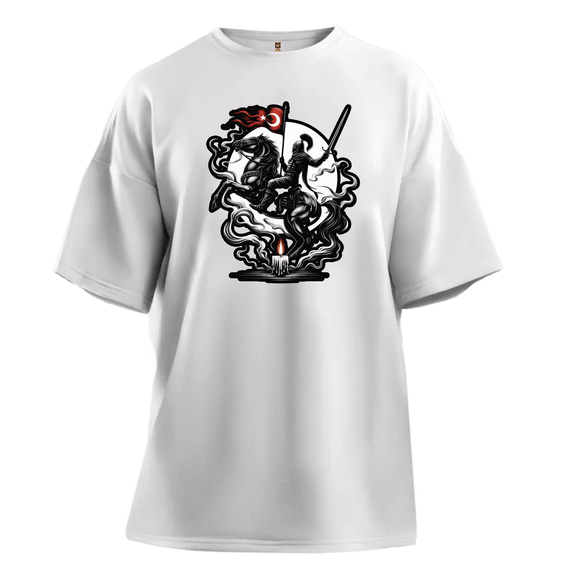 Türk Sancağı III Ön  Baskılı   (Unisex Tişört)