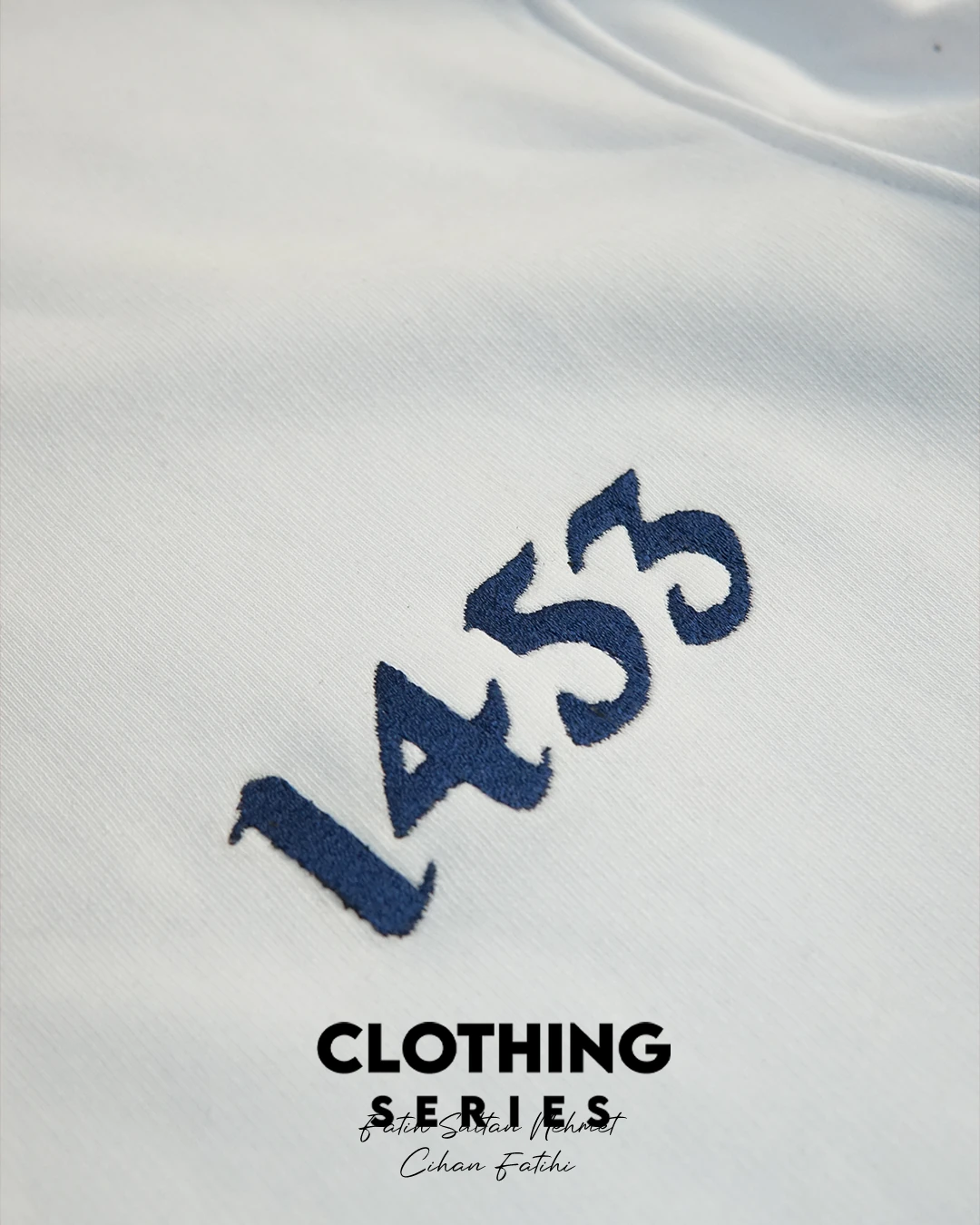 1453 Fatih Sultan Mehmet Cihan Fatihi Ön Nakışlı, Kol Ve Arka Baskılı  Türk Serisi(Unisex Fermuarlı Hoodie )