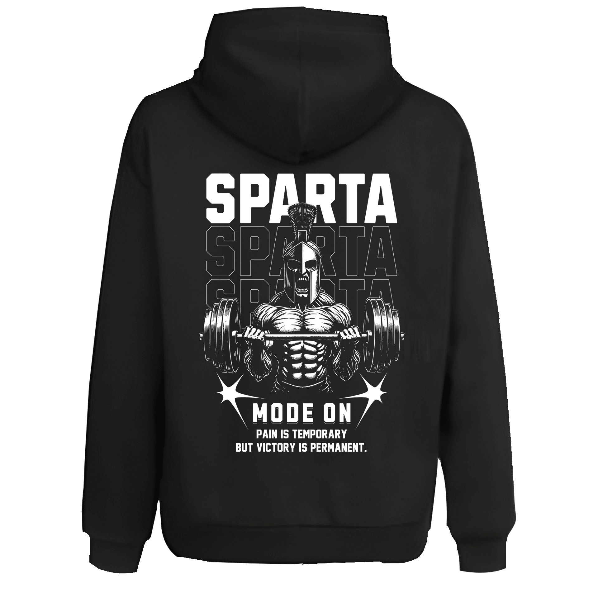 Sparta Mode ON  Ön ve Arka Baskılı(Unisex Hoodie)