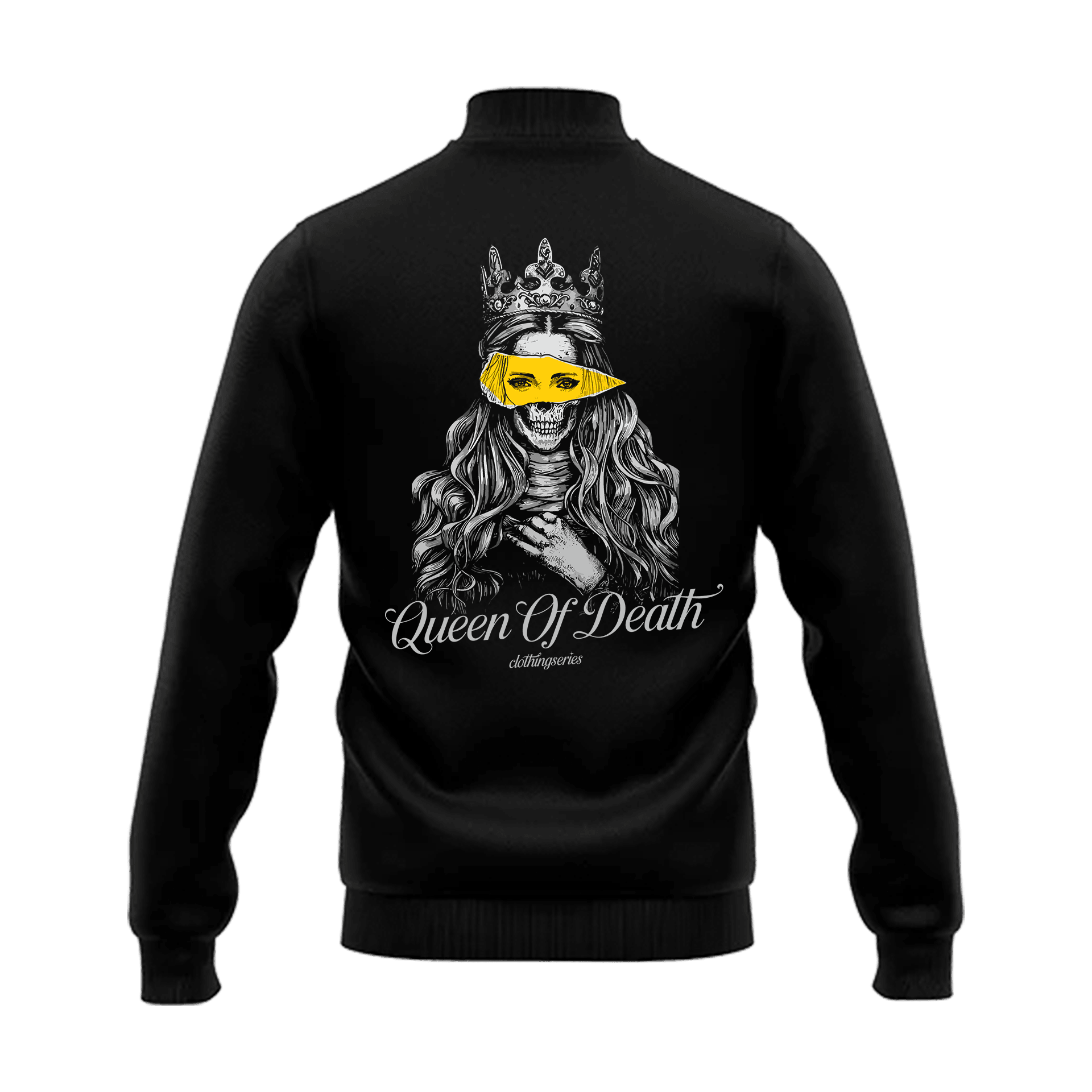Queen Of Death Gothic Series Ön Ve Arka Baskılı (Unisex Kolej ceketi)