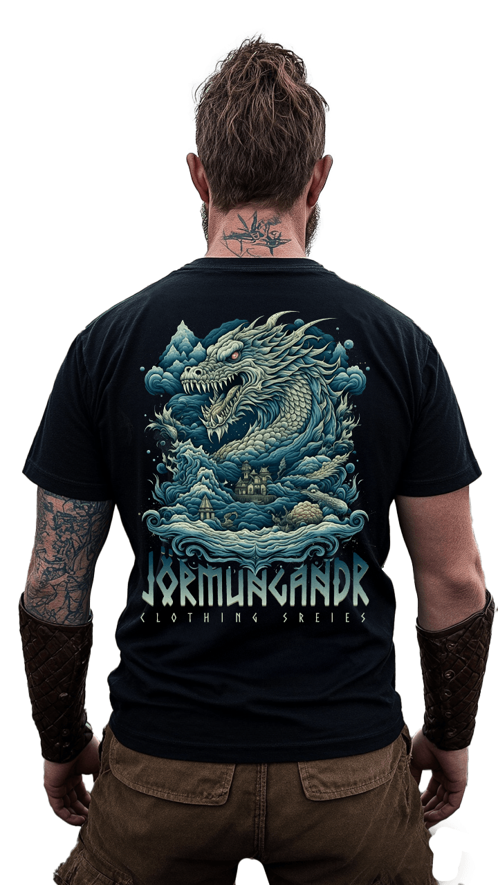 Jörmungandr III  Ön Ve Arka Baskılı Nordic(Unisex Tişört)
