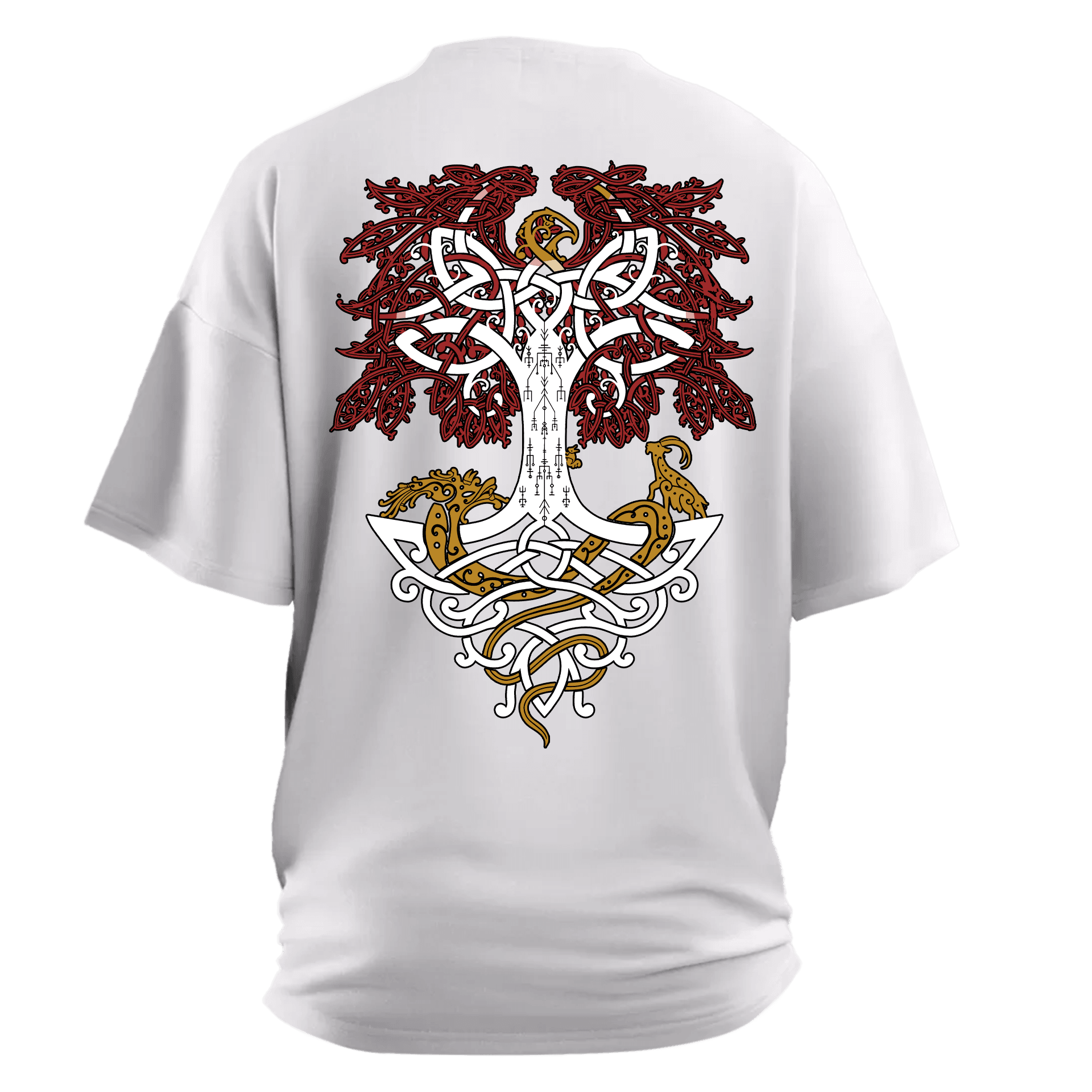 Yggdrasil III Nordic Series Ön Nakışlı Arka Baskılı (Unisex Tişört )