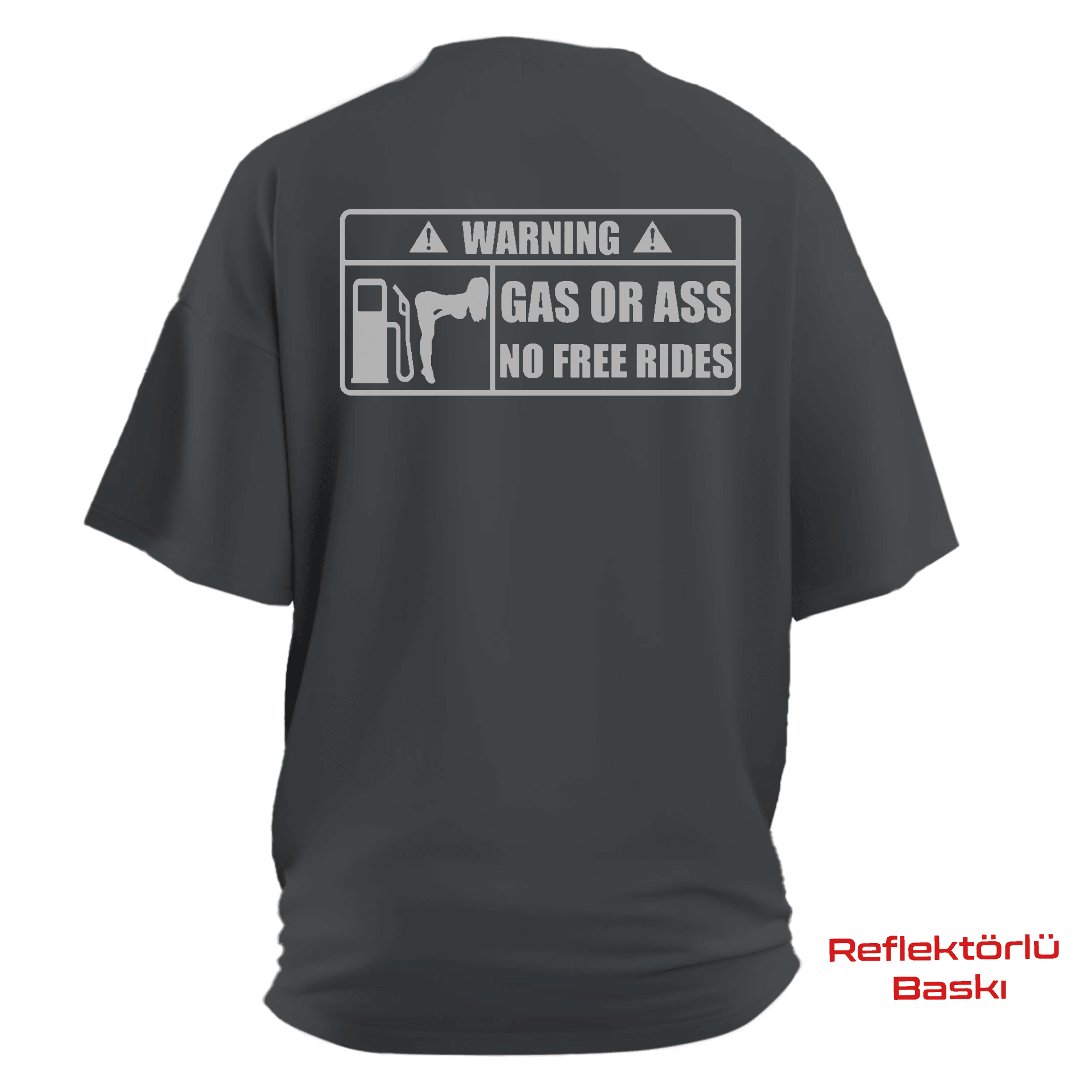 Warning   Ön Baskılı ve Arka REFLEKTÖR BASKILI Moto  Series(Unisex Tişört )