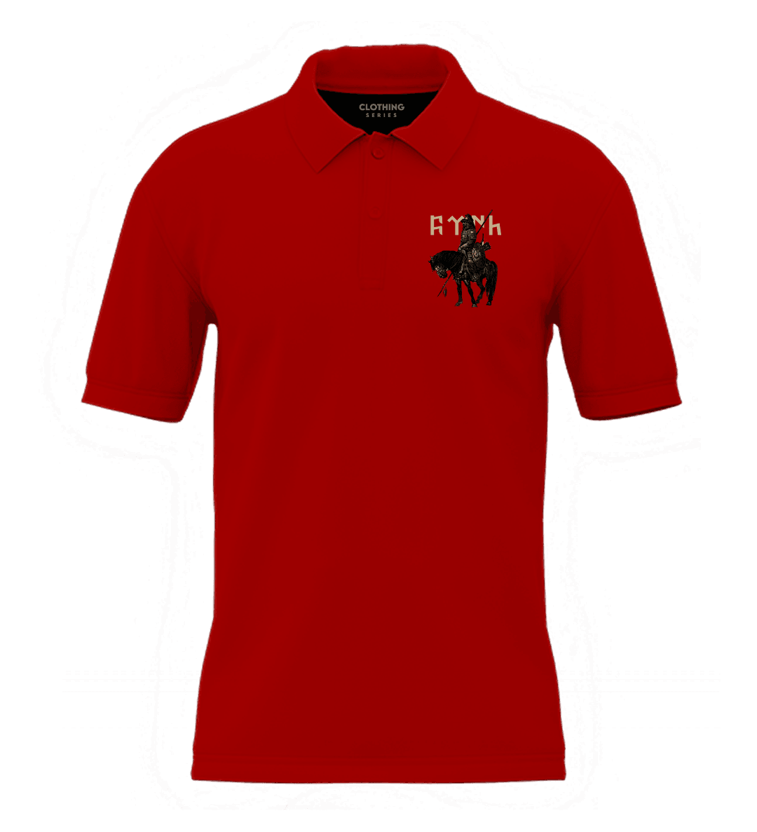 Türk Hakanı  Ön ve Arka  Baskılı Türk Serisi (Unisex Polo Yaka)