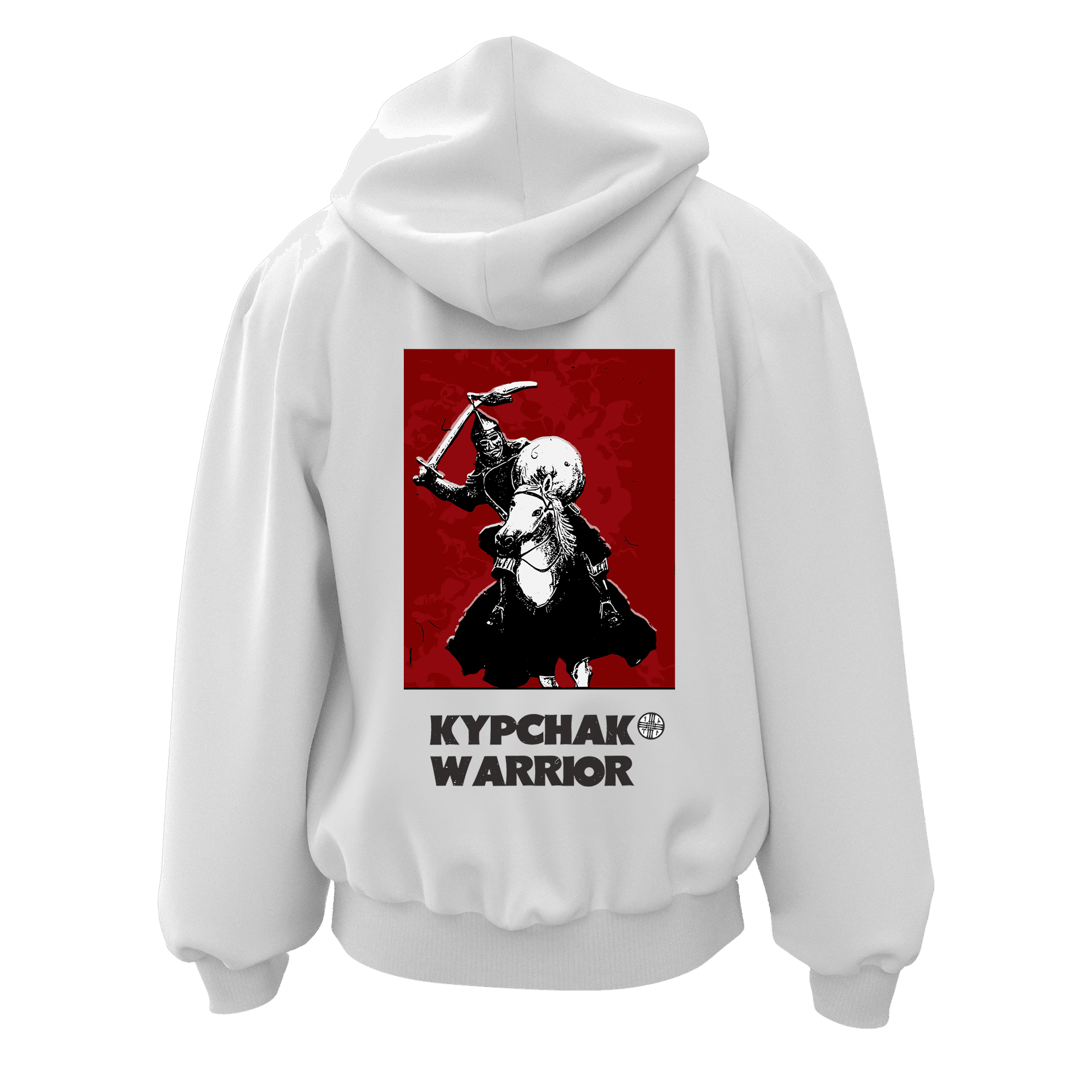 Kıpçak Warrior Ön ve Arka Baskı Baskılı   (Unisex Fermuarlı Hoodie )