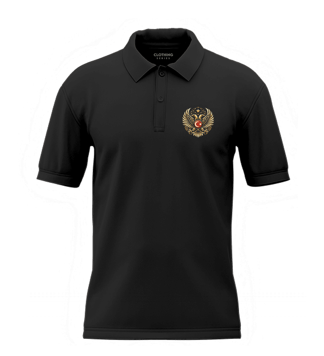 Türk Kartalı  Ön ve Arka  Baskılı Türk Serisi (Unisex Polo Yaka)