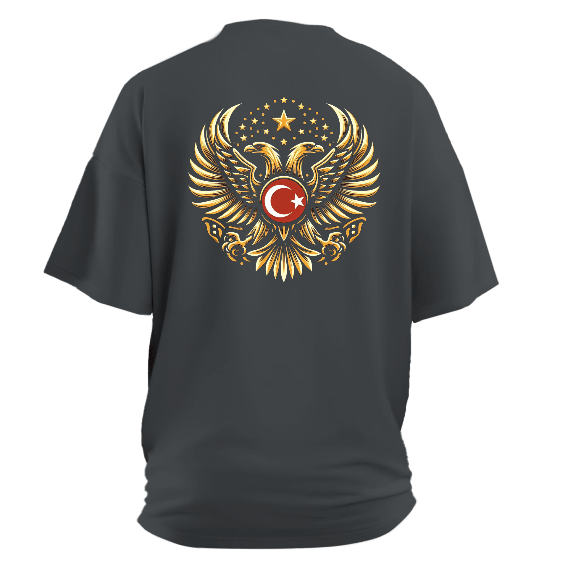 Kartal Bayrak  Ön ve Arka Baskılı (Unisex Tişört)