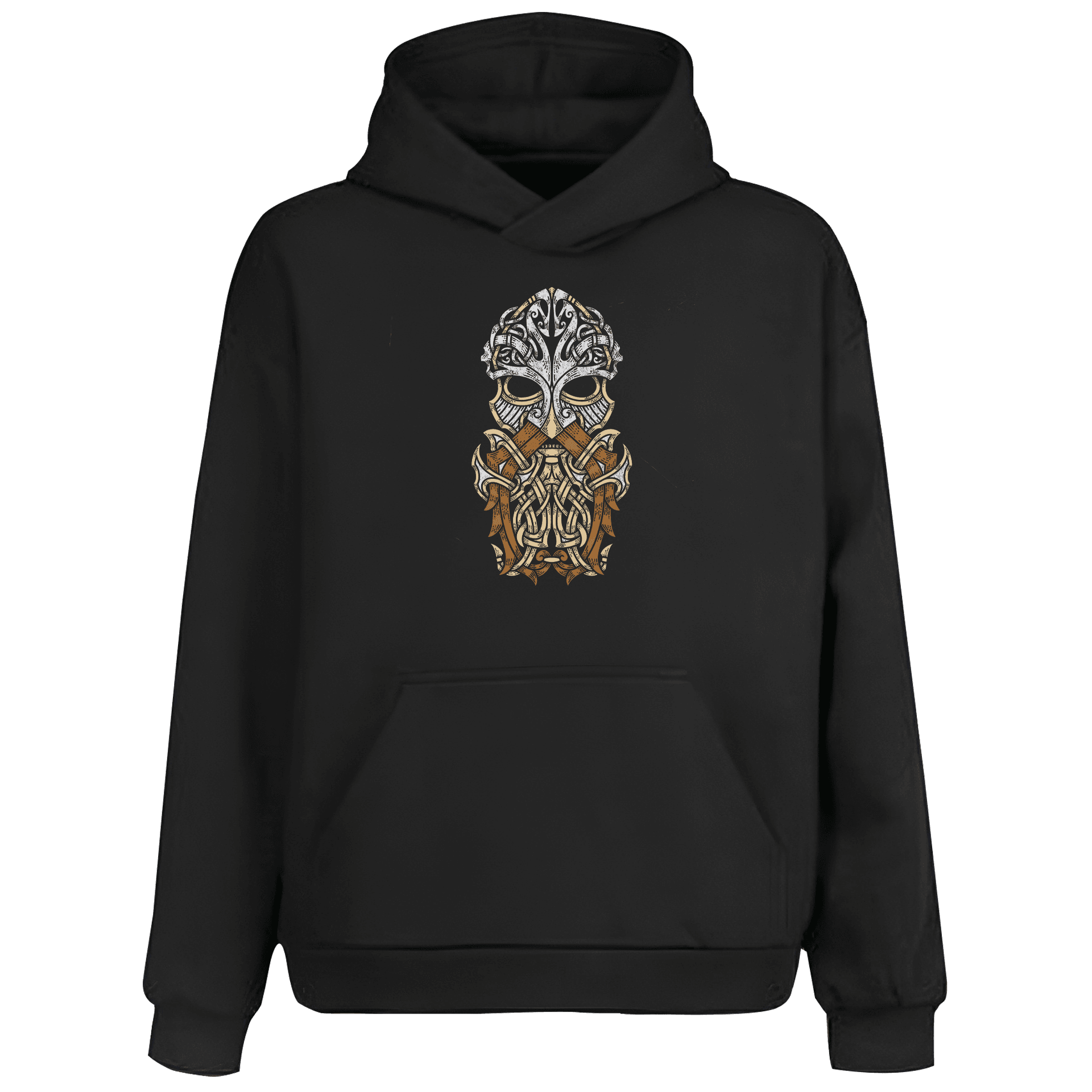 Viking Raven Symbol Ön Ve Arka Baskılı Nordic  (Unisex Hoodie)
