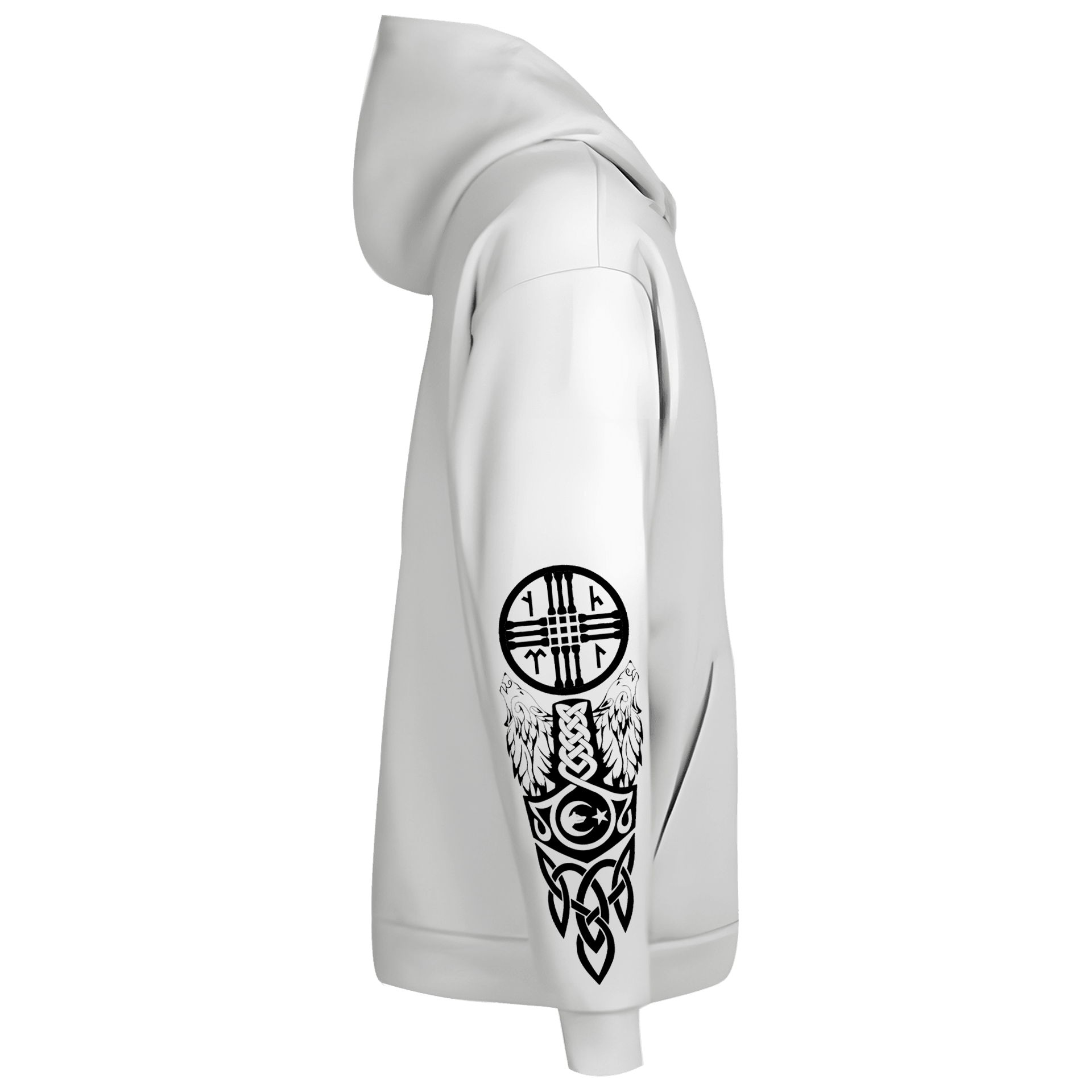 Tengri Ön ve KOL  Baskılı (Unisex Hoodie)