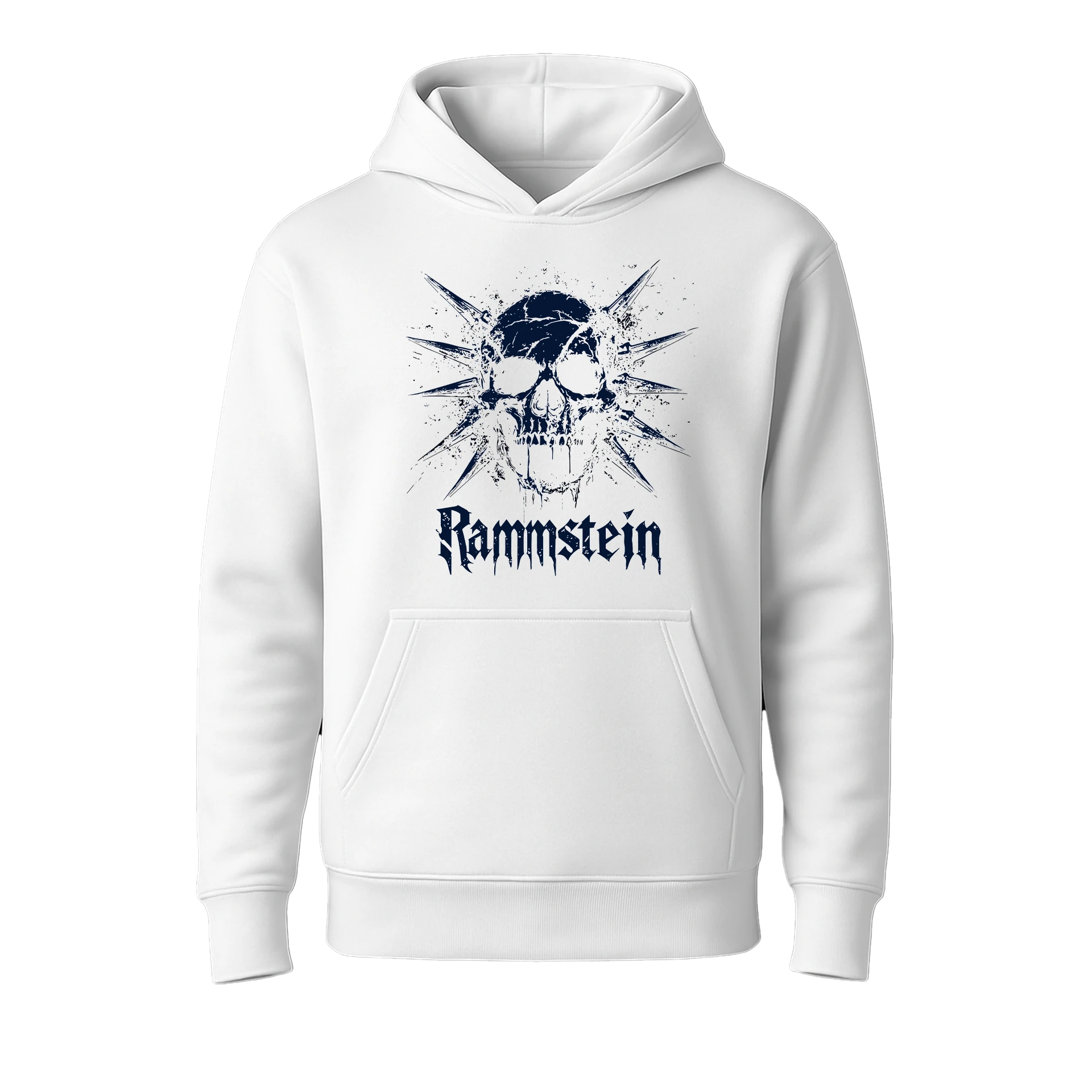 Rammstein Skull  Ön  Baskılı (Unisex Hoodie)