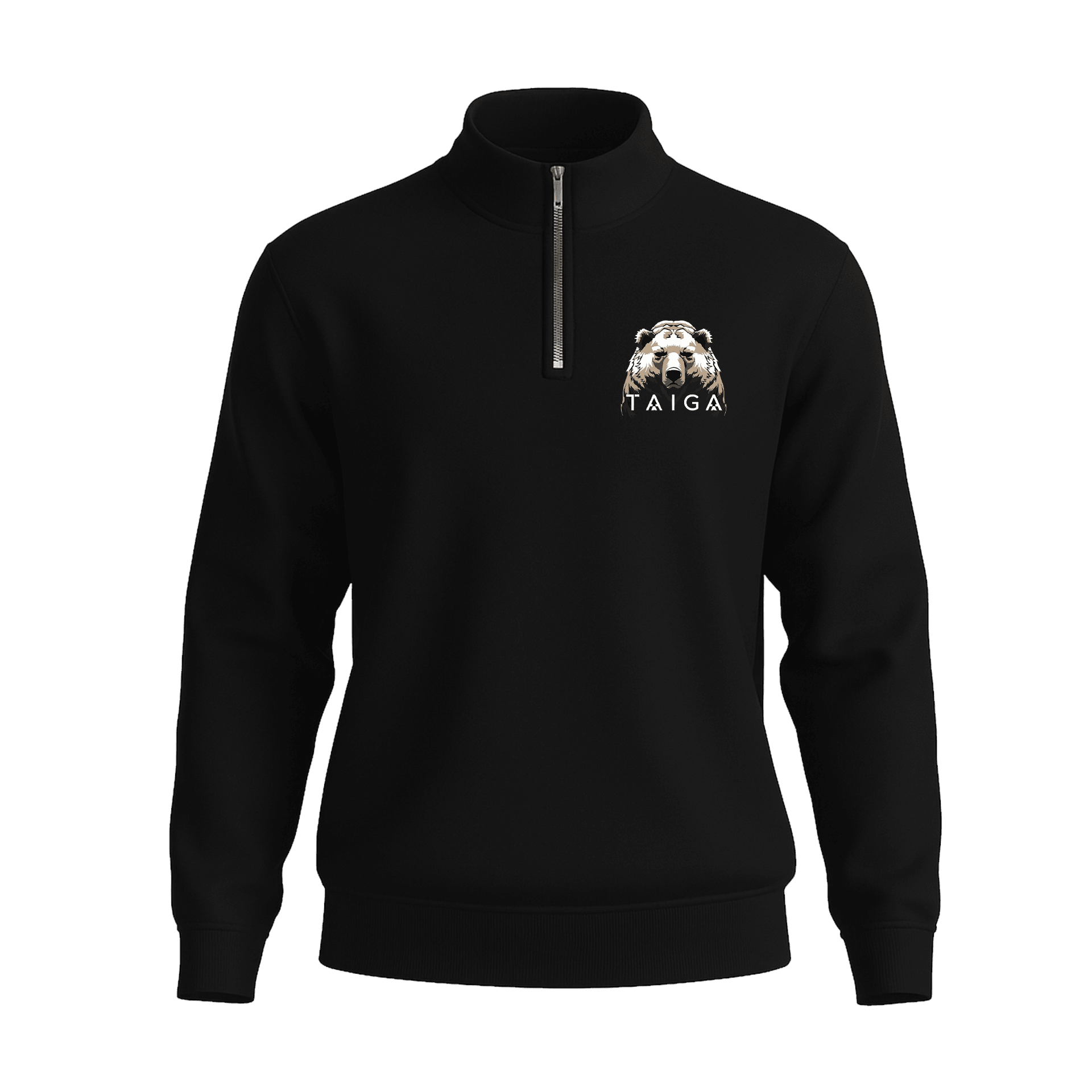 Taiga  Ön Ve Arka  Baskılı (Unisex Yarım Fermuarlı Sweat)