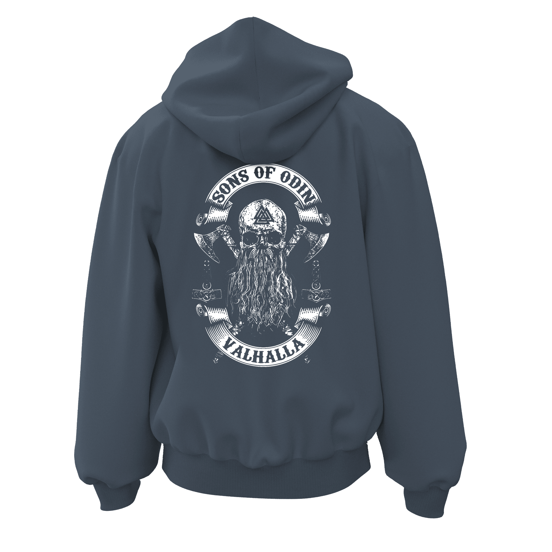 Sons of Odin Valhalla  Ön Baskılı Nordic  (Unisex Fermuarlı Hoodie)