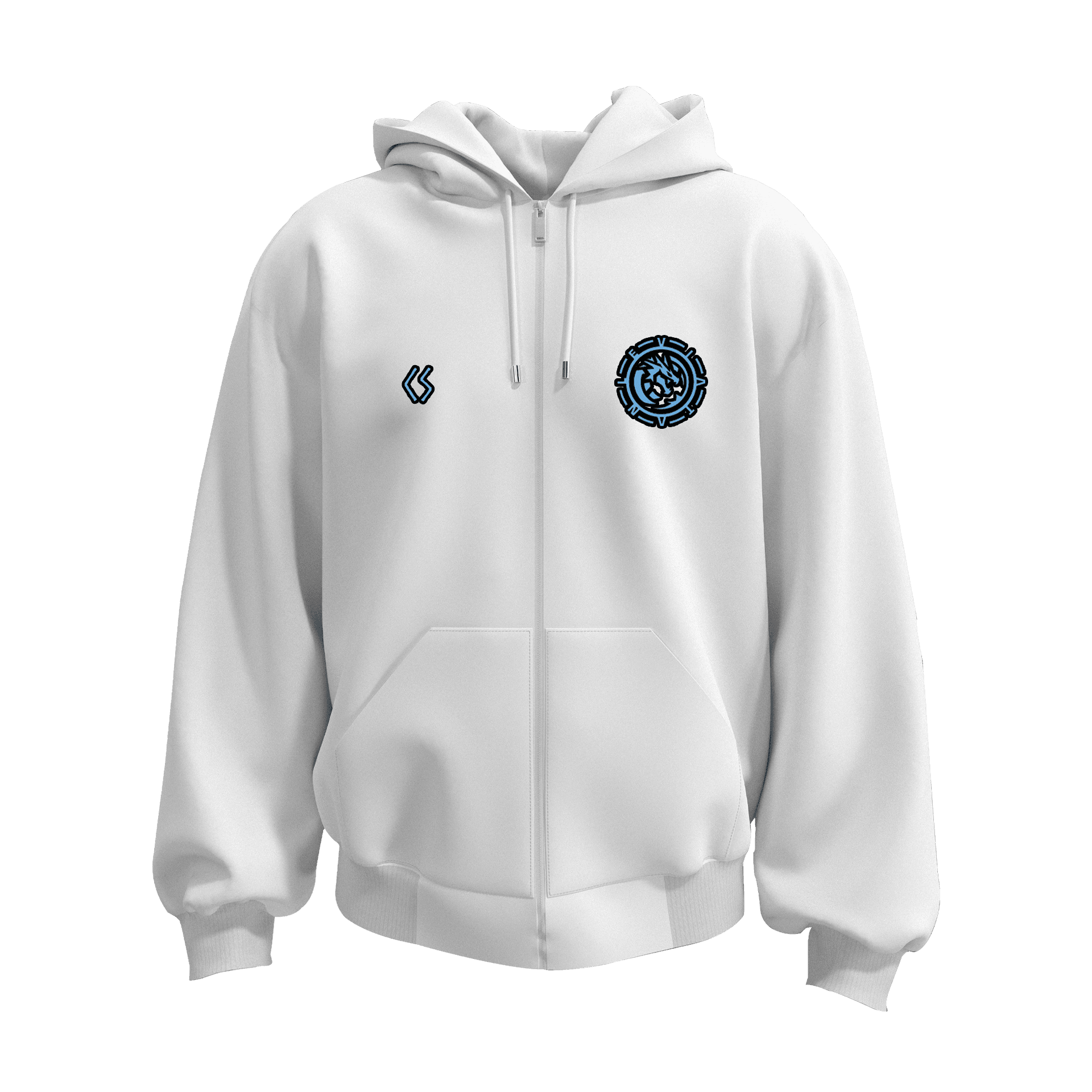 "Ruller Of The Deep Leviathan ."  Ön Ve Arka  Baskılı  Nordic Series (Unisex Fermuarlı Hoodie )