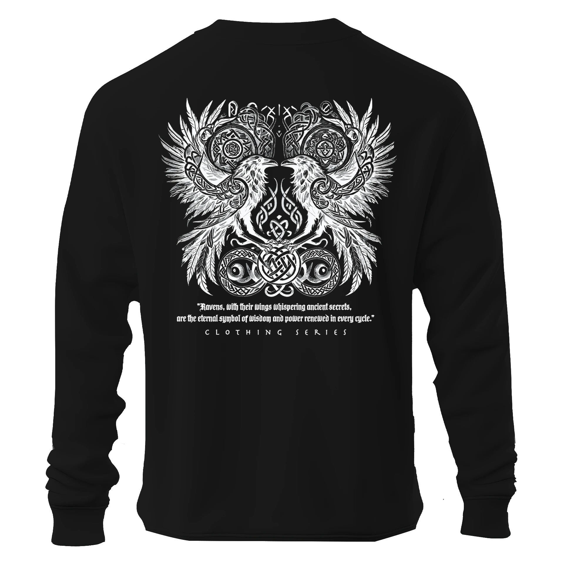 Ravens Ön Ve Arka Baskılı Nordic  (Unisex Sweatshirt)