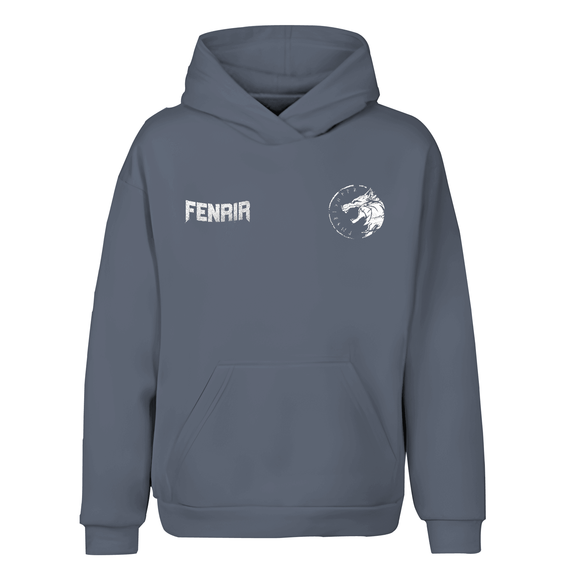 Fenrir Ön Ve Arka  Baskılı Nordic  (Unisex Hoodie)
