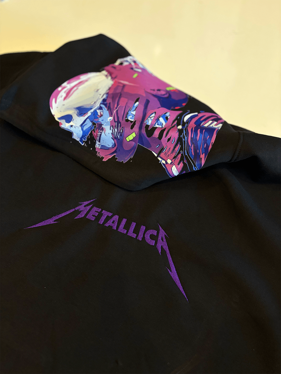 Metallica Rock Series Ön Nakışlı Kapüşon Baskılı (Unisex Hoodie)
