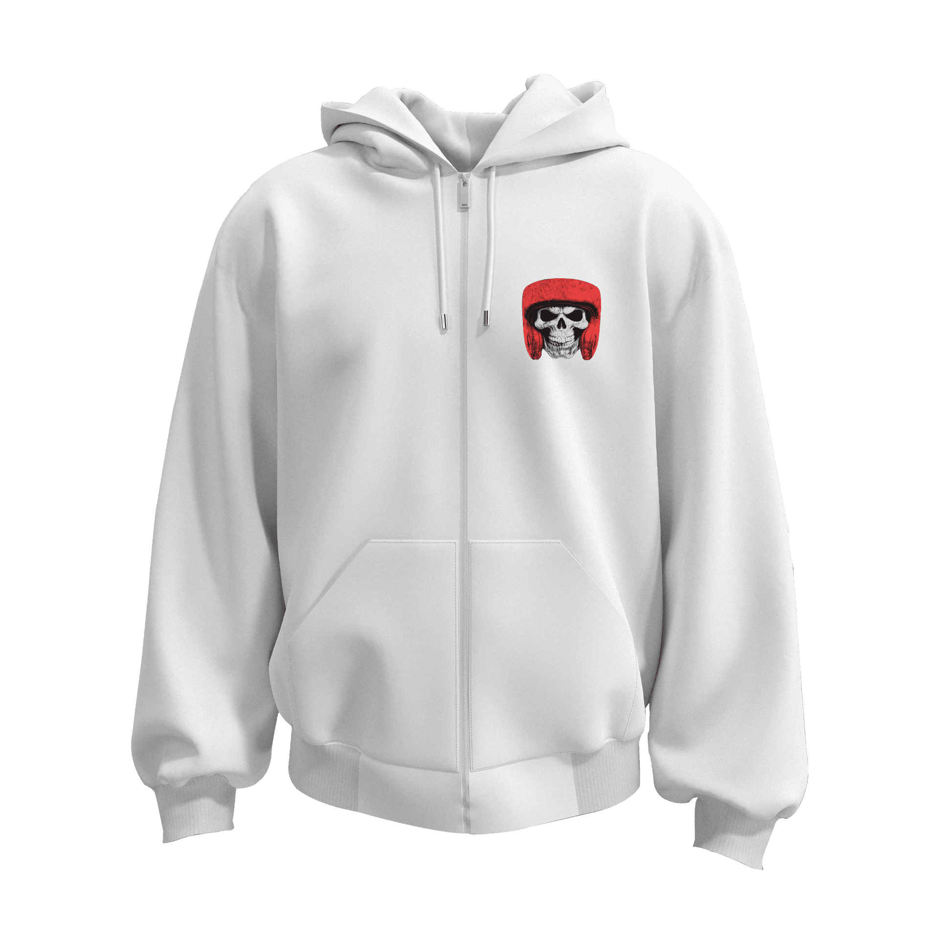 Skull Spar  Spor Series Ön ve Arka Baskılı(Unisex Fermuarlı Hoodie )