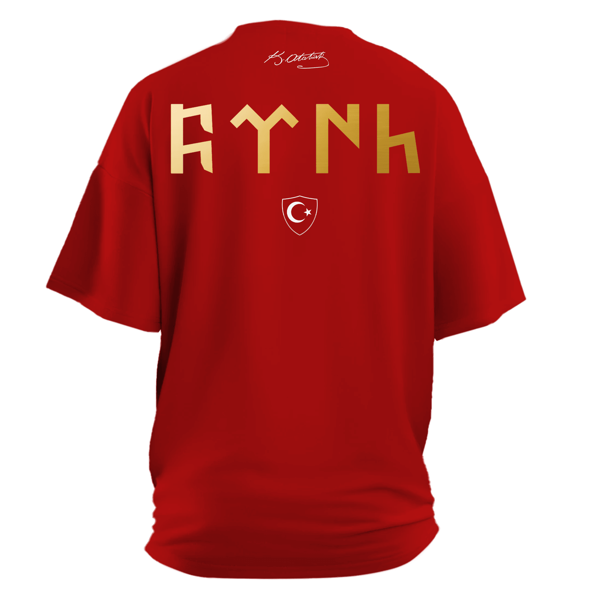 Türk Armalı   Ön Ve Arka Baskılı   (Unisex Tişört)