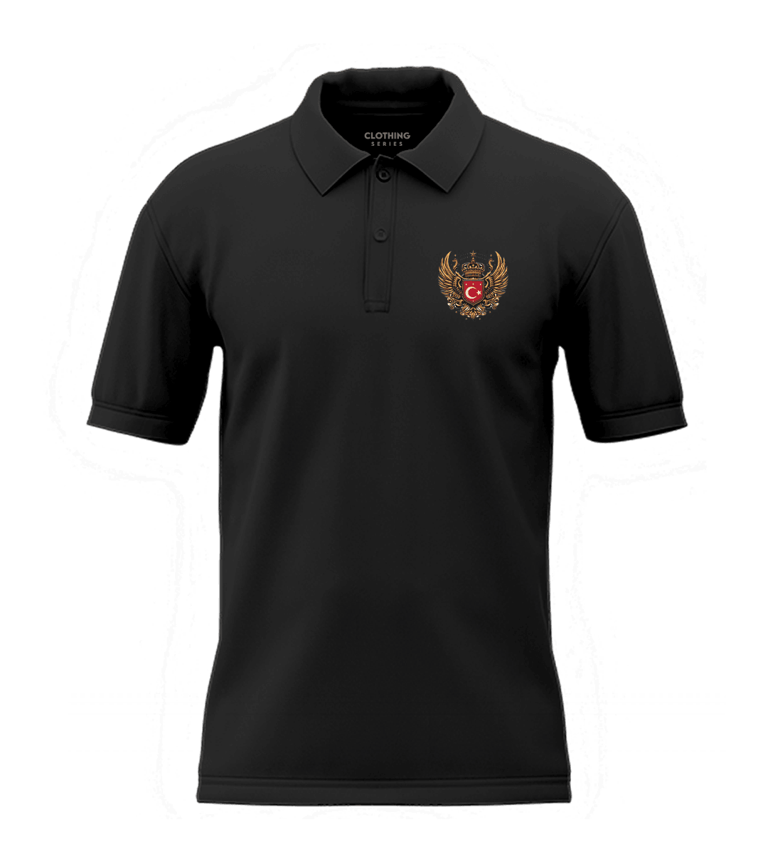 Türk Logo  Göğüs Baskılı (Unisex Polo Yaka)