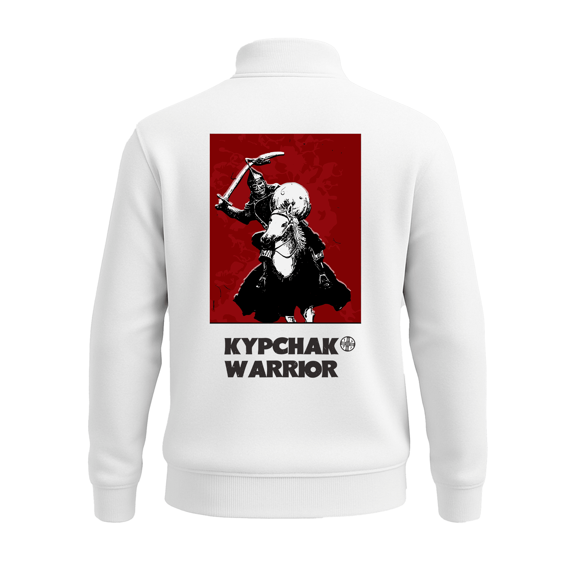 Kipçak Warrior  Ön Ve Arka  Baskılı (Unisex Yarım Fermuarlı Sweat)
