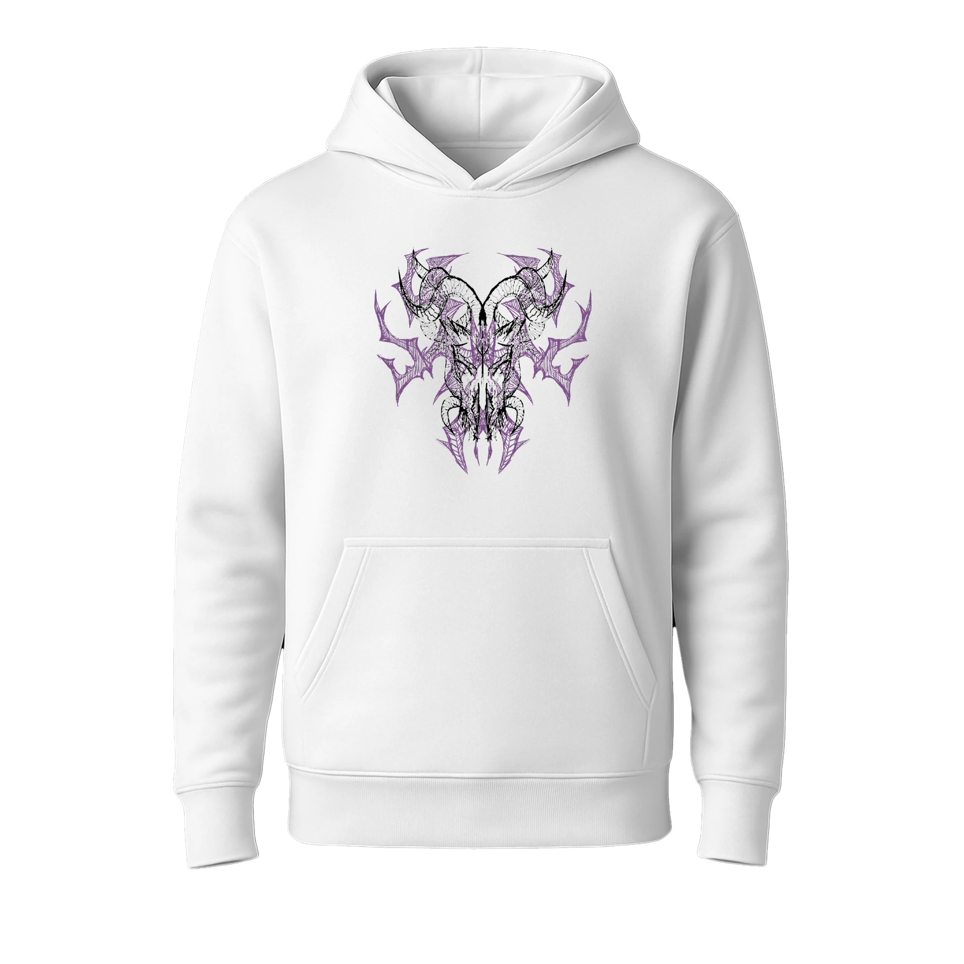 Devil Sketch Ön ve Arka Baskılı  (Unisex Hoodie )