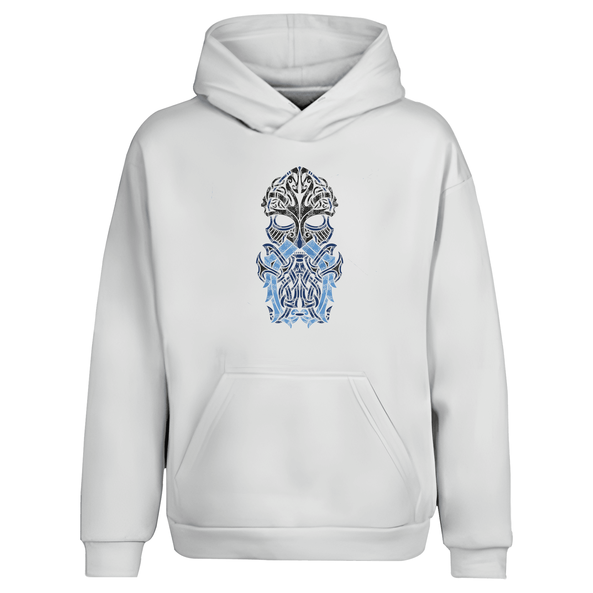Viking Raven Symbol Ön Ve Arka Baskılı Nordic  (Unisex Hoodie)