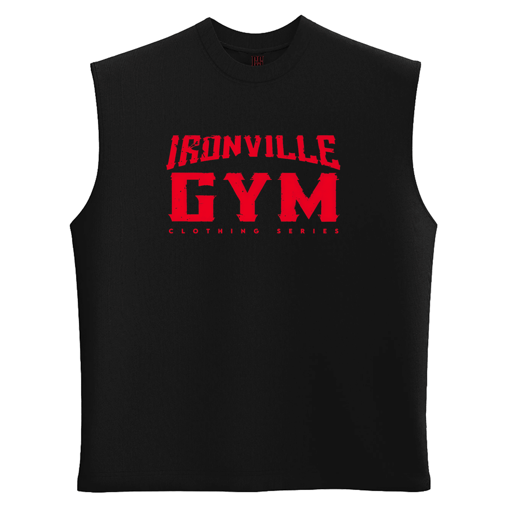 İronville Gym  Ön ve  Arka Baskılı Spor Series  (Unisex Sleeveless Atlet )