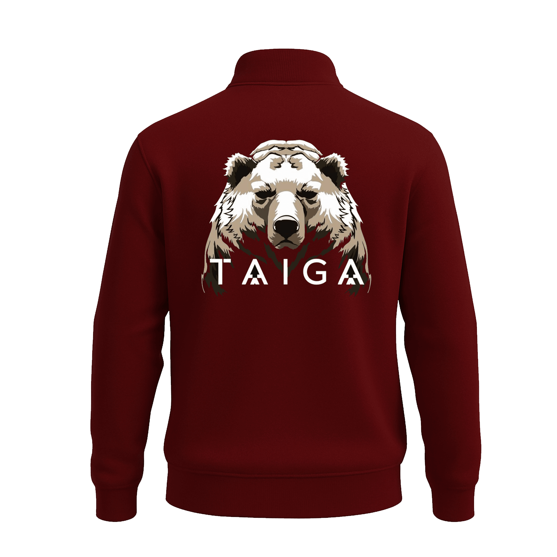 Taiga  Ön Ve Arka  Baskılı (Unisex Yarım Fermuarlı Sweat)