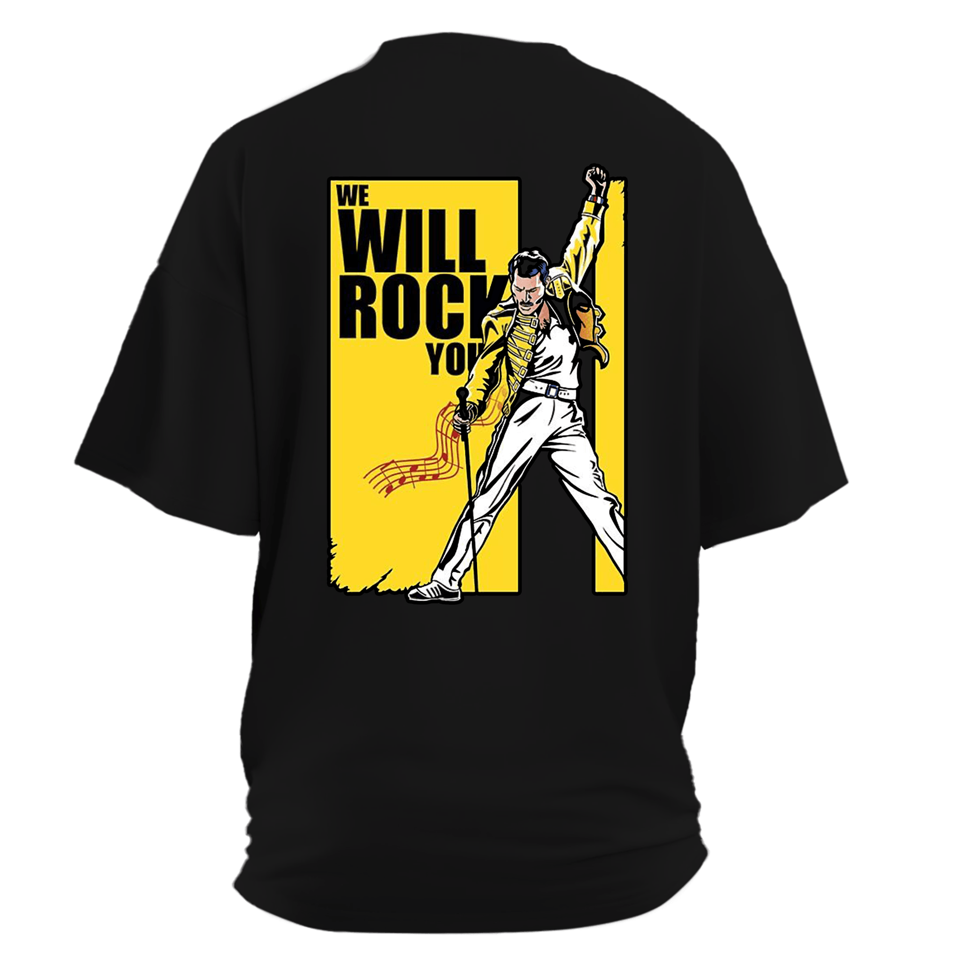 Queen We Will Rock You  II Ön ve Arka Baskılı (Unisex Tişört )