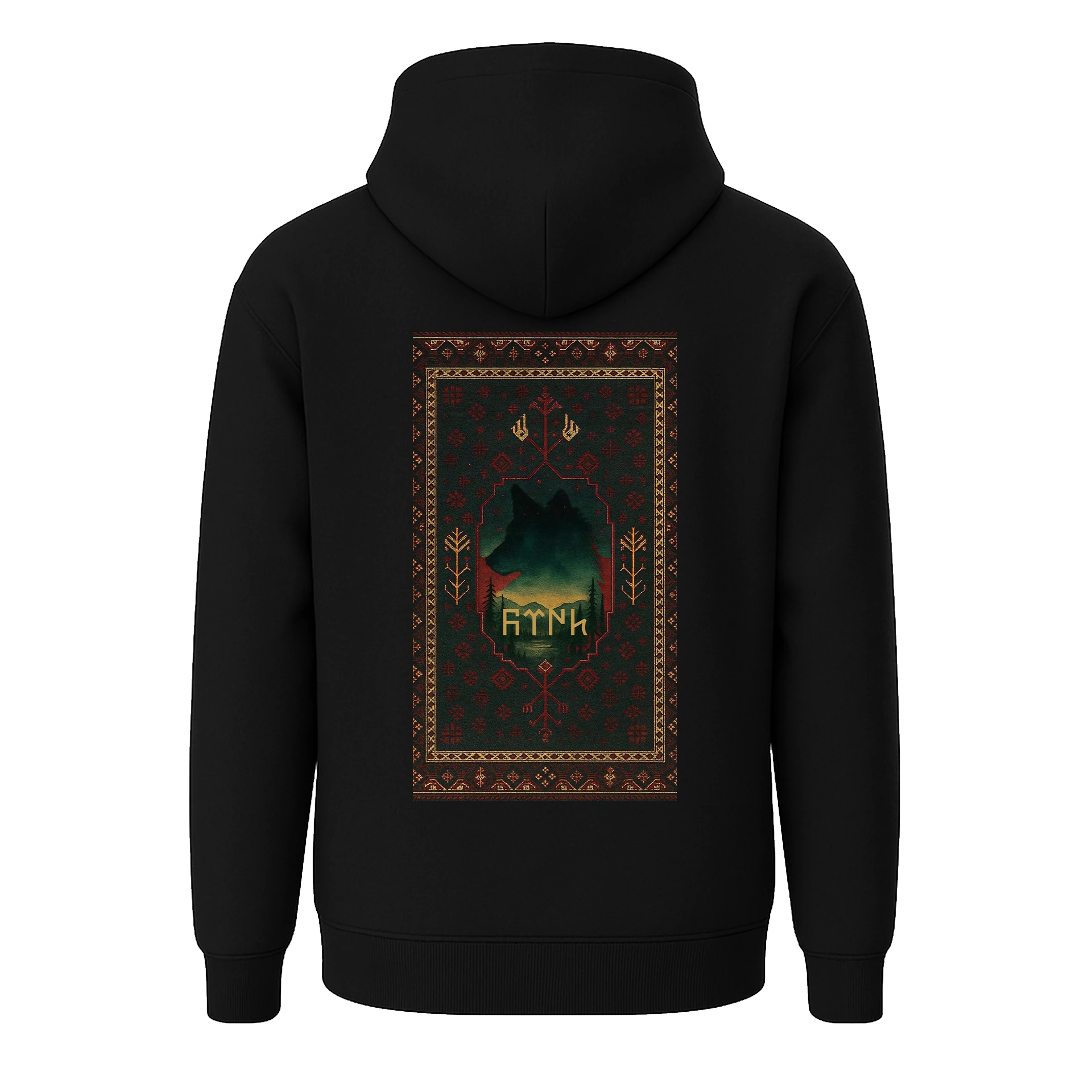 Ormanın Ruhu Türk  Ön Ve Arka Baskılı     Türk Serisi (Unisex Kapüşonlu)