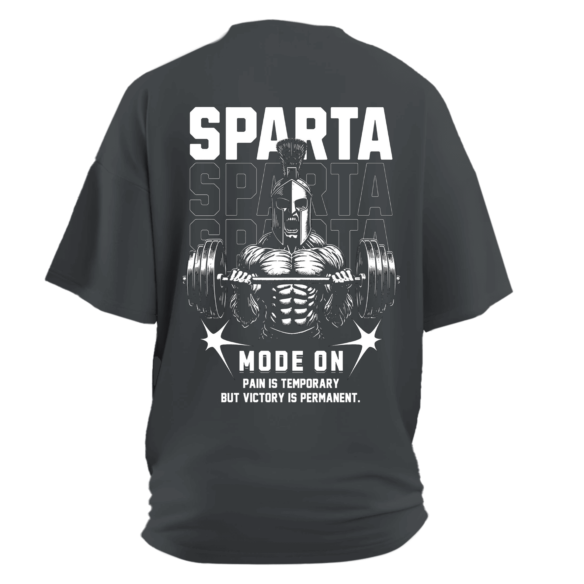 Sparta Mode ON  Ön ve Arka Baskılı  (Unisex Tişört )