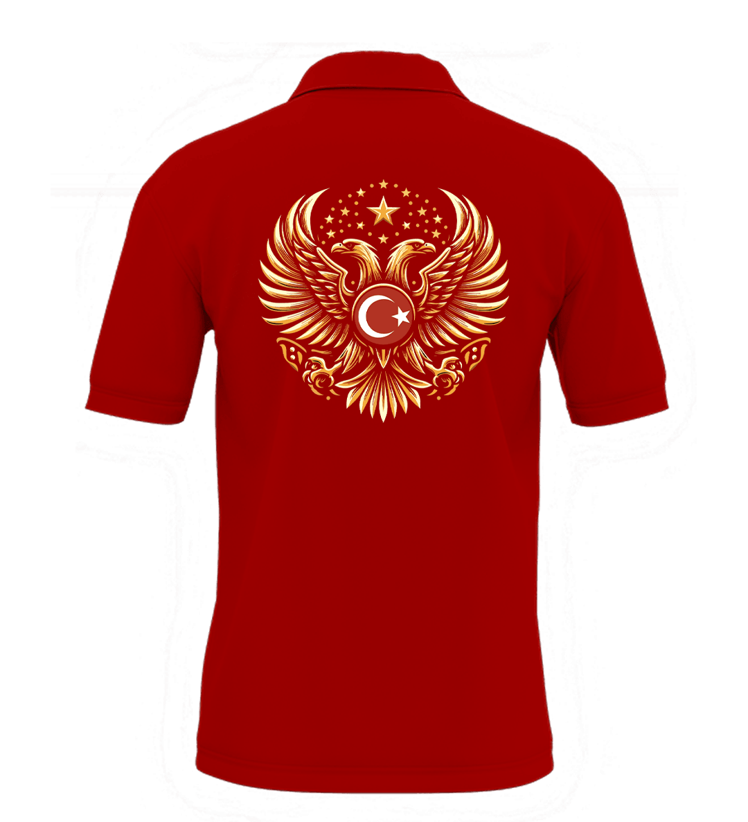 Türk Kartalı  Ön ve Arka  Baskılı Türk Serisi (Unisex Polo Yaka)
