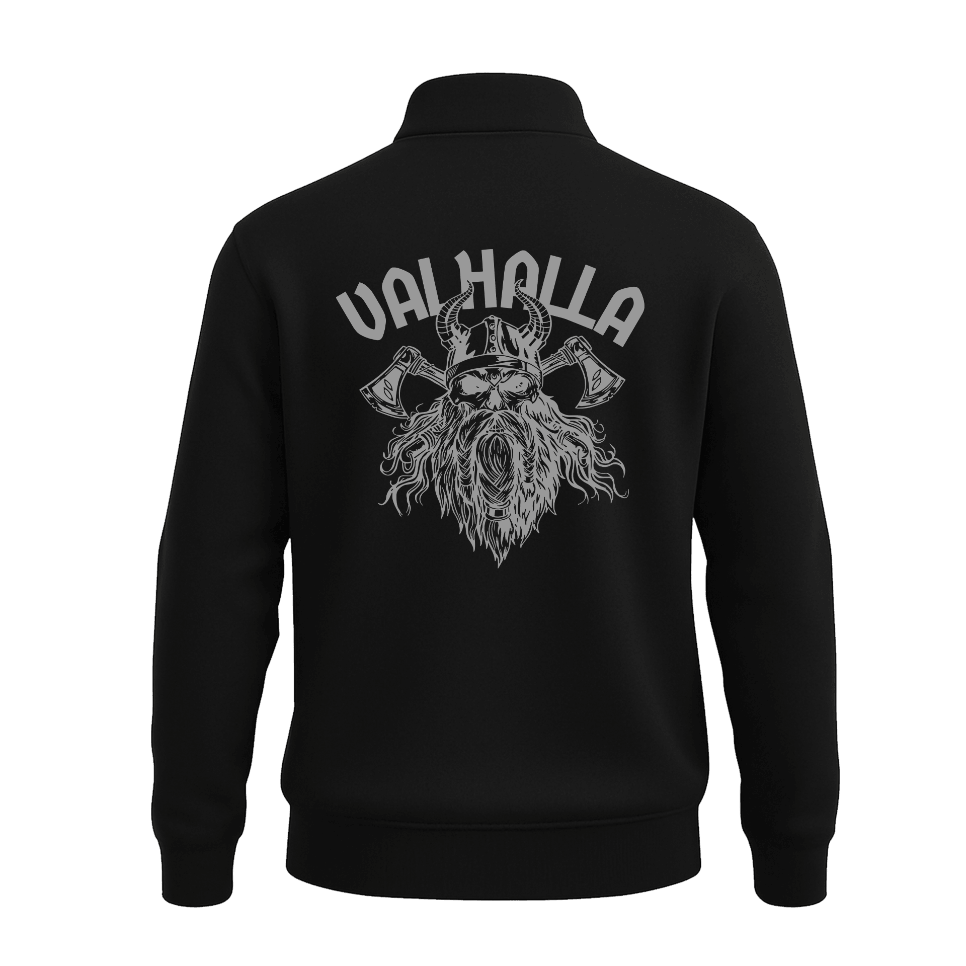 Valhalla   Ön Ve Arka  Baskılı (Unisex Yarım Fermuarlı Sweat)