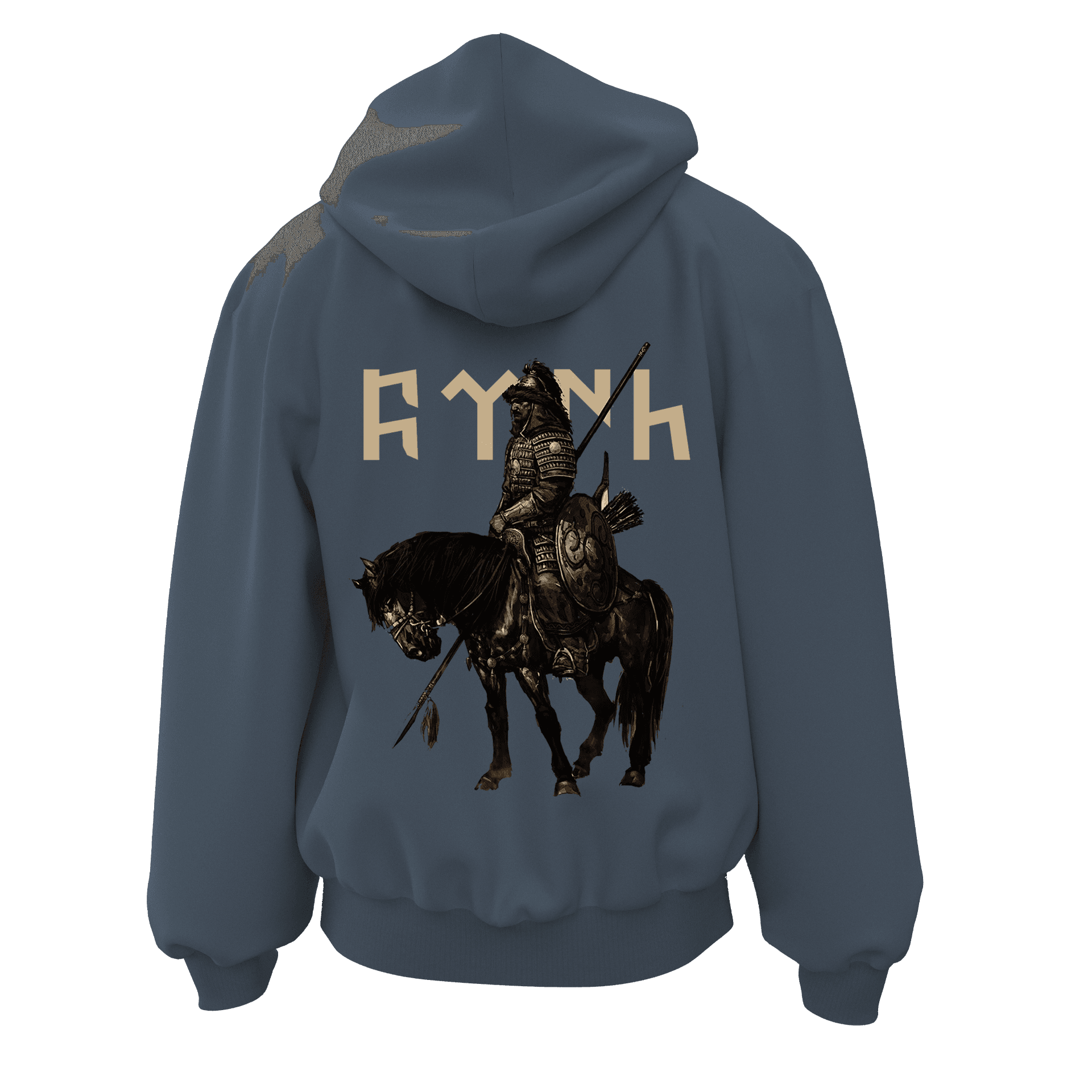 Türk Hakanı Ön ve Arka Baskı Baskılı   (Unisex Fermuarlı Hoodie )