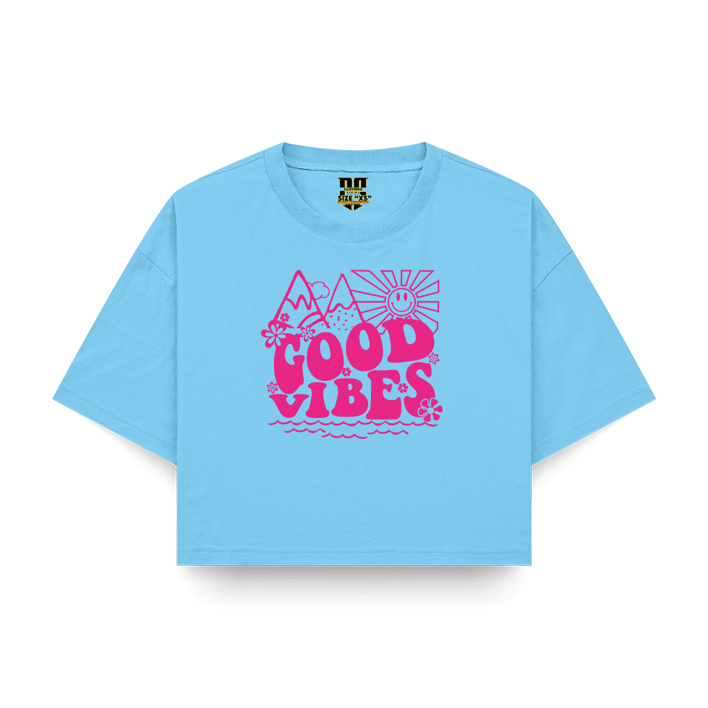 Good Vibes Baskılı Crop