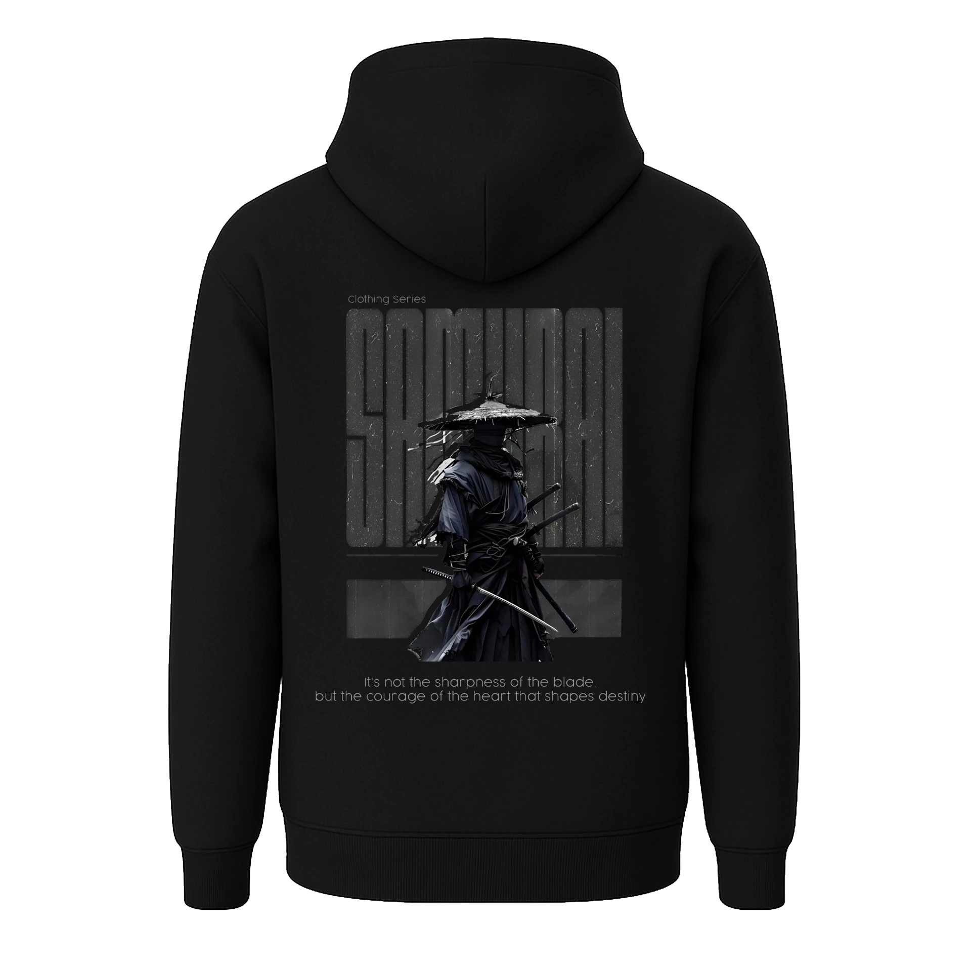 It's not the sharpness of the blade, but the courage of the heart that shapes destiny Ön Ve Arka Baskılı (Unisex Hoodie )