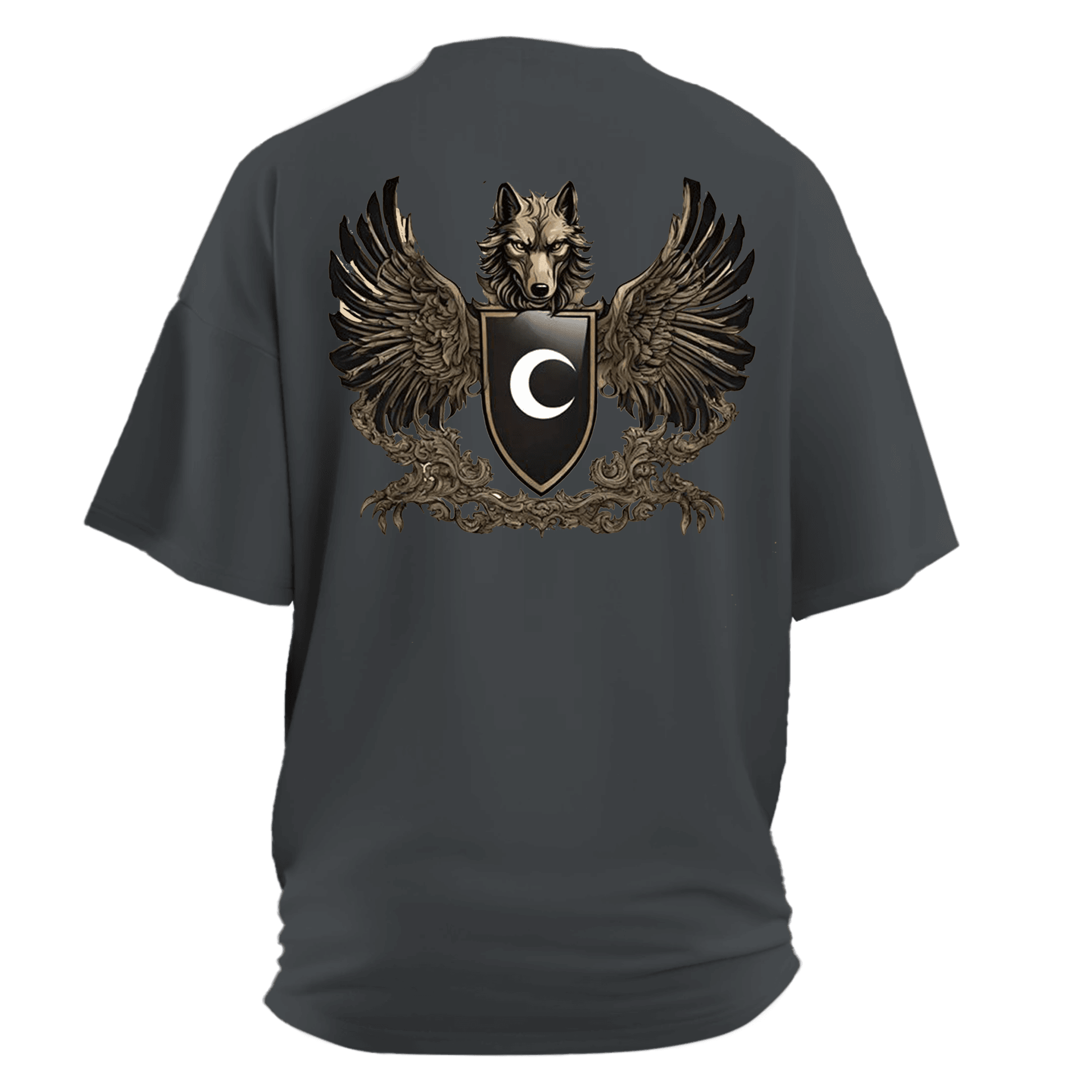 Kanatlı Kurt II Ön Ve Arka  Baskılı   (Unisex Tişört)