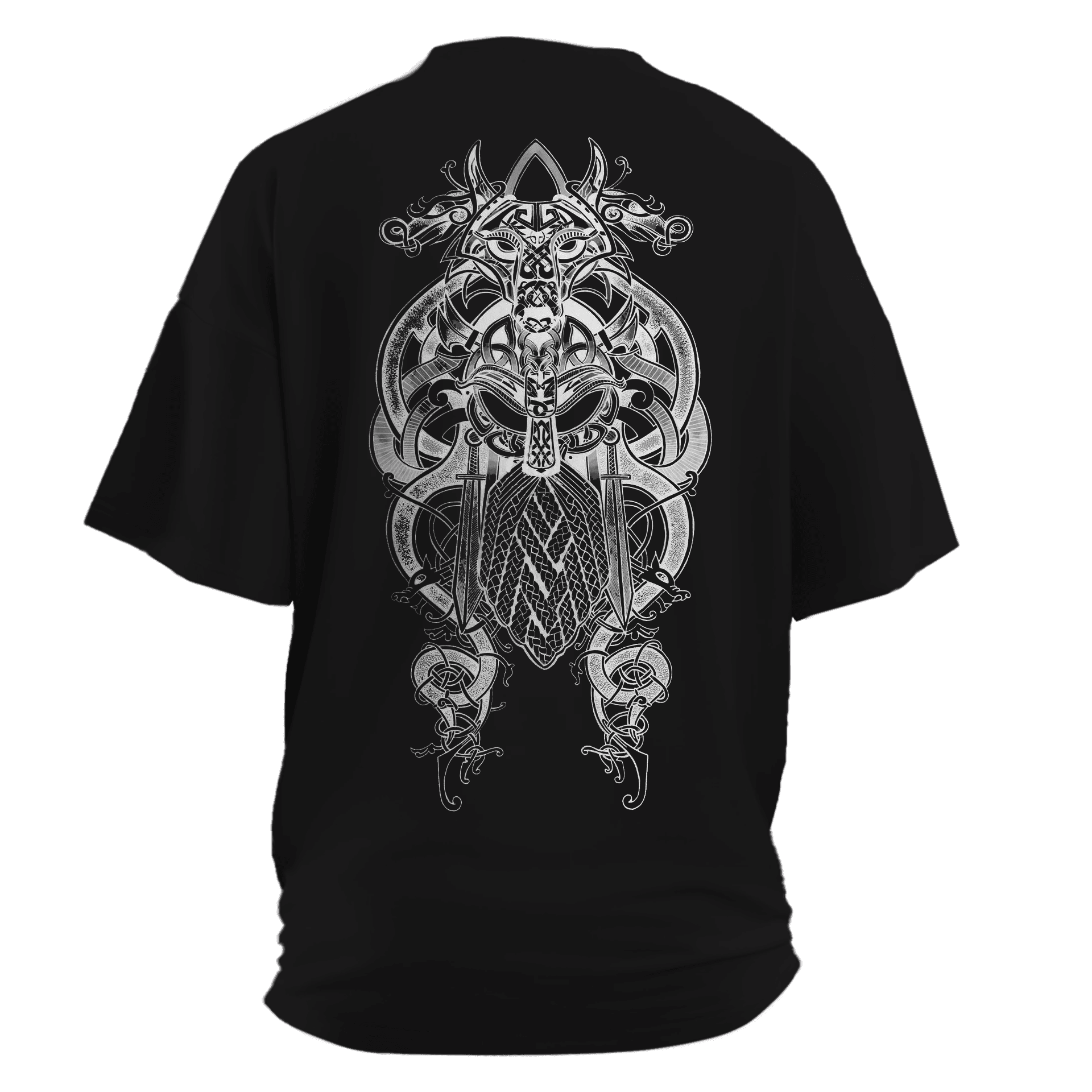 Nord Wolf  Ön Ve Arka Baskılı Nordic(Unisex Tişört)