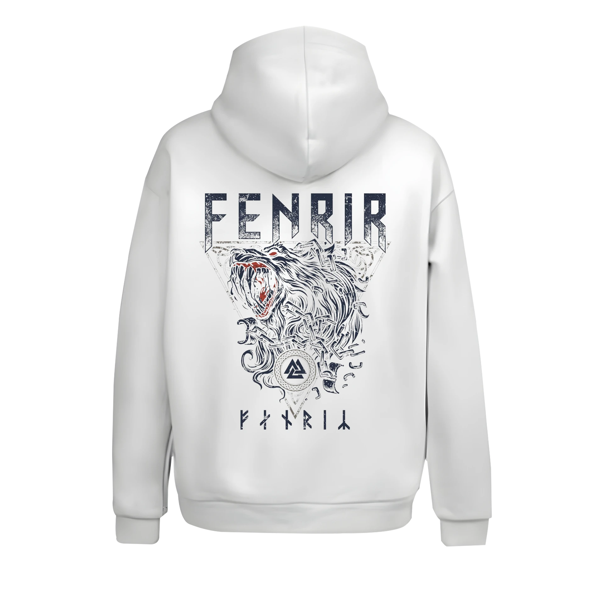 Fenrir II Ön Ve Arka  Baskılı Nordic  (Unisex Hoodie)