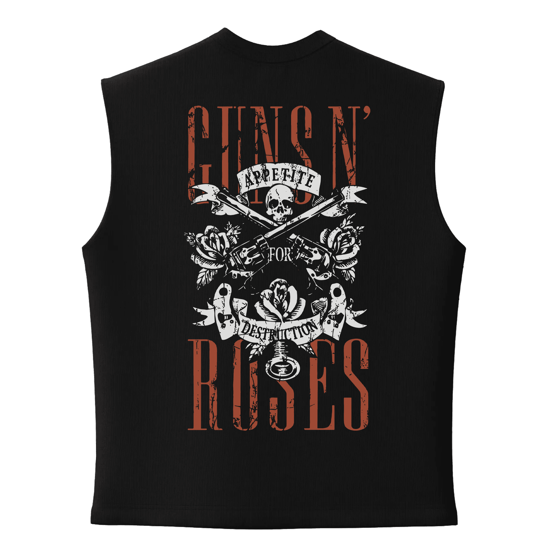 Guns N'Roses V Ön Arka Baskılı (Unisex Sleeveless Atlet )